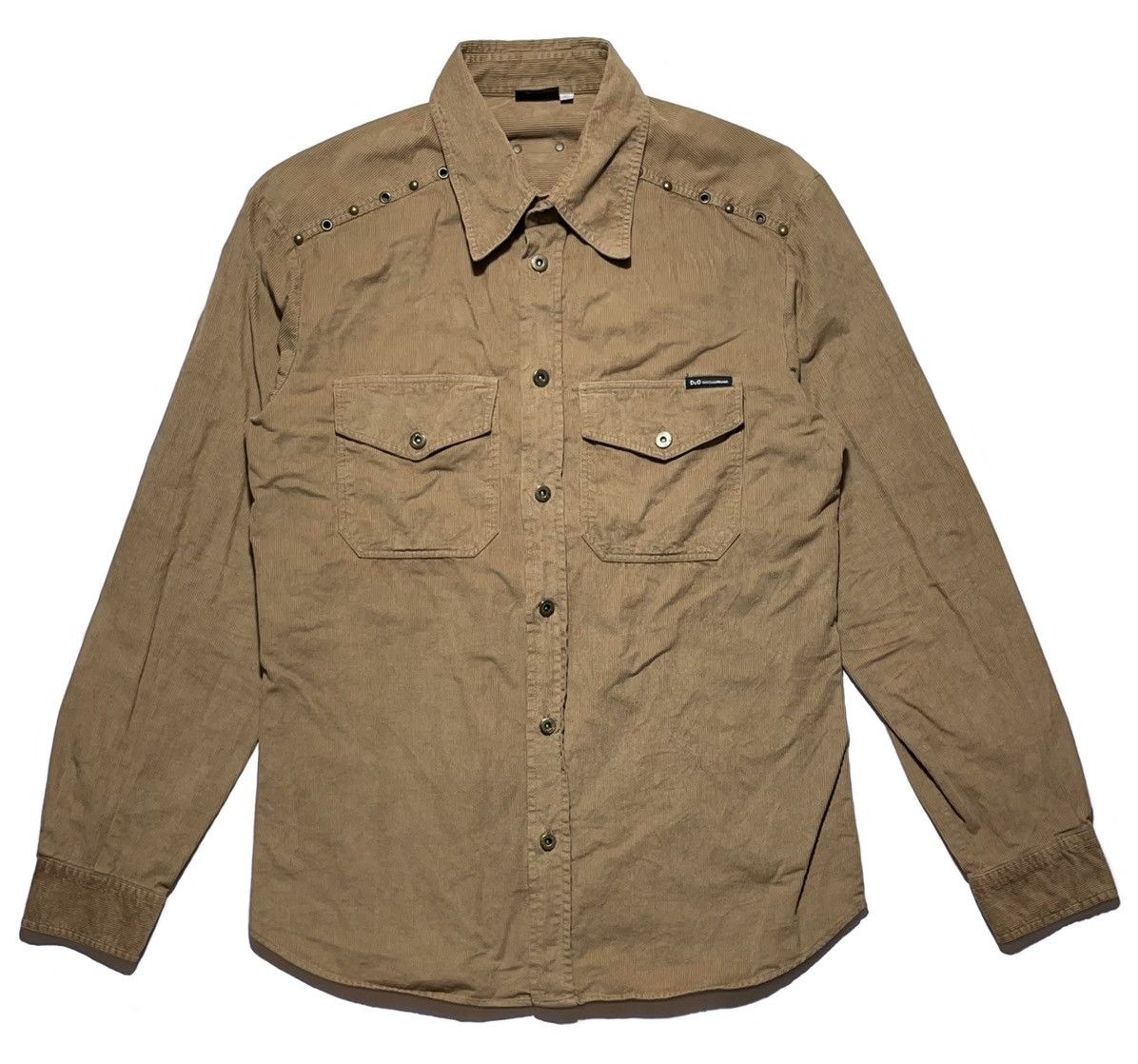 Dolce & Gabbana Dolce & Gabbana Vintage Corduroy Shirt Size US L / EU 52-54 / 3 - 1 Thumbnail