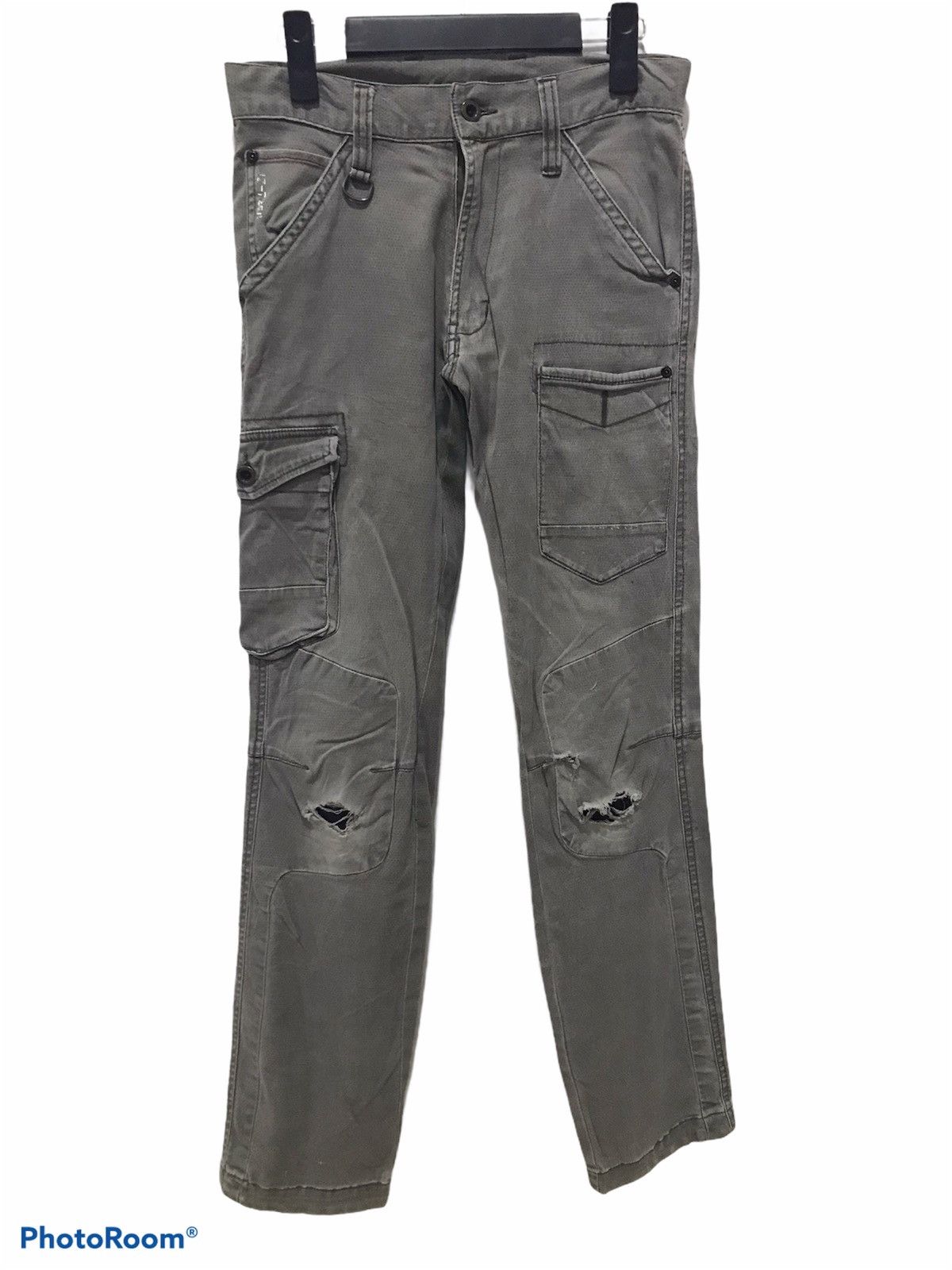 Japanese Brand IZ7250 Faded distressed Cargo Multipocket pants Size US 29 - 1 Thumbnail