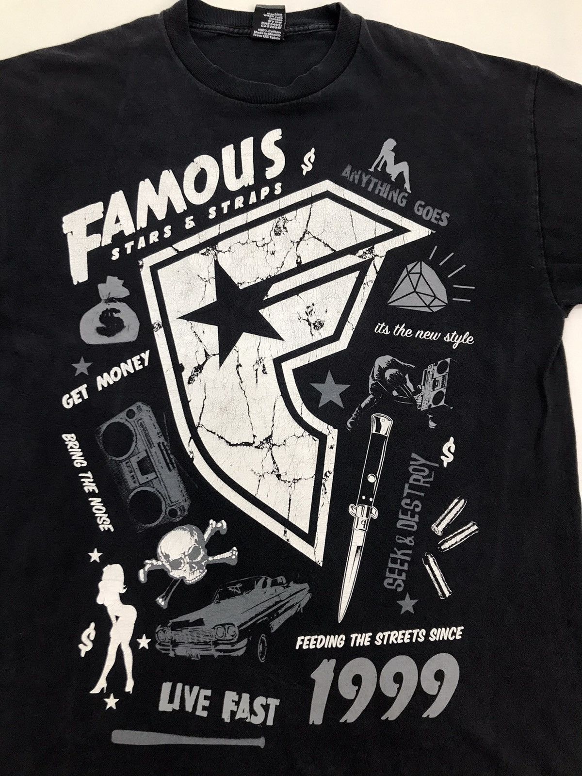 Famous Stars And Straps Vtg Famous Stars & Straps Tshirt Hysteric style Size US L / EU 52-54 / 3 - 3 Thumbnail