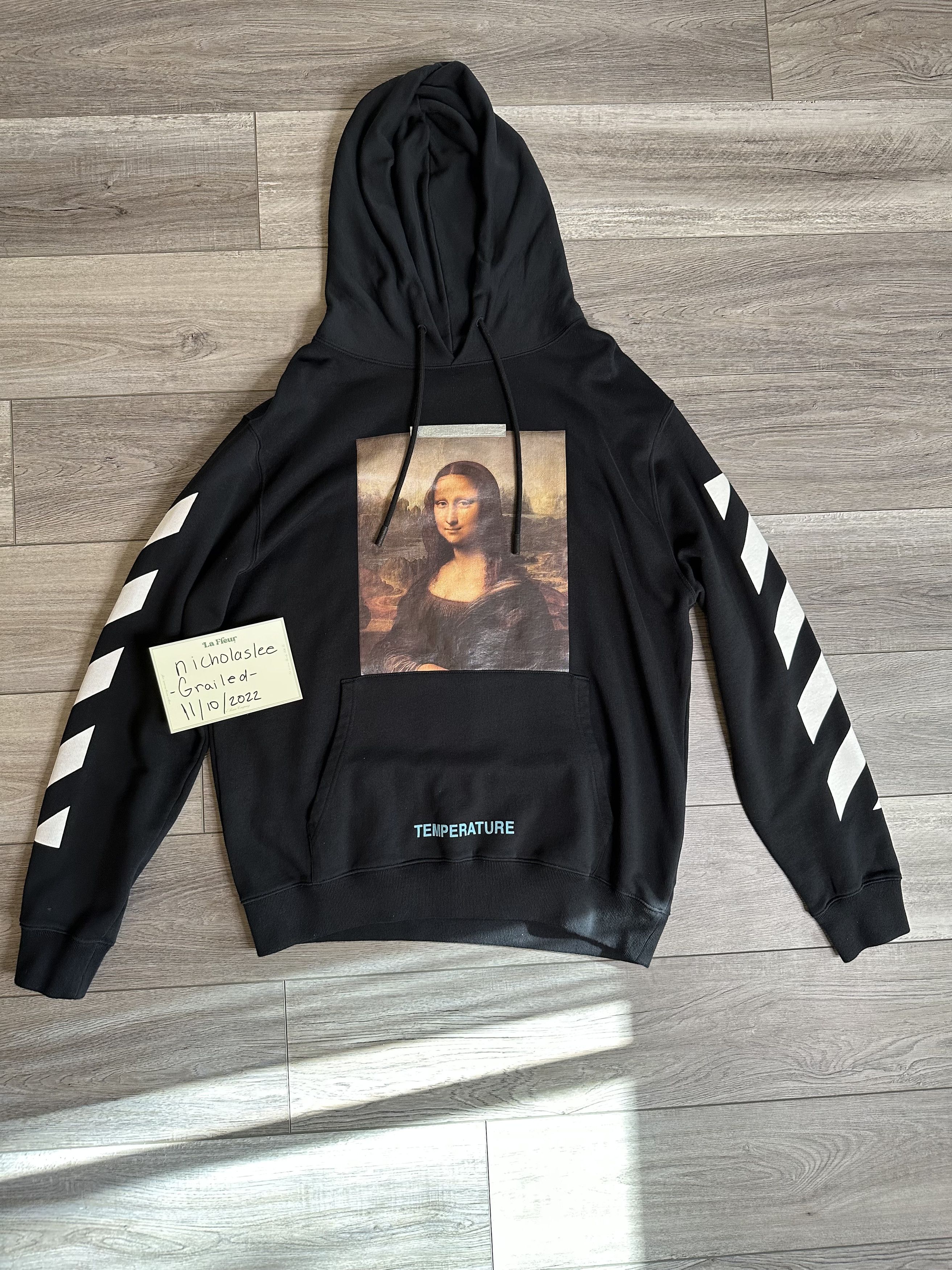 Off white temperature hoodie mona lisa hotsell