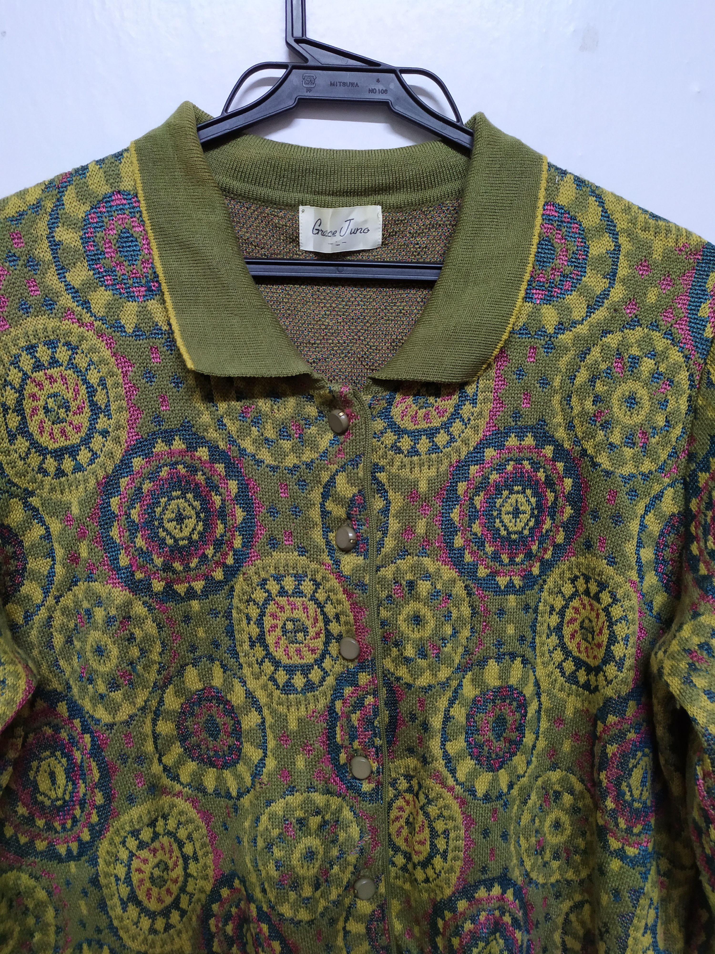 Aran Isles Knitwear × Japanese Brand GRACE JUNO MULTICOLOR KNITWEAR Size US S / EU 44-46 / 1 - 4 Thumbnail