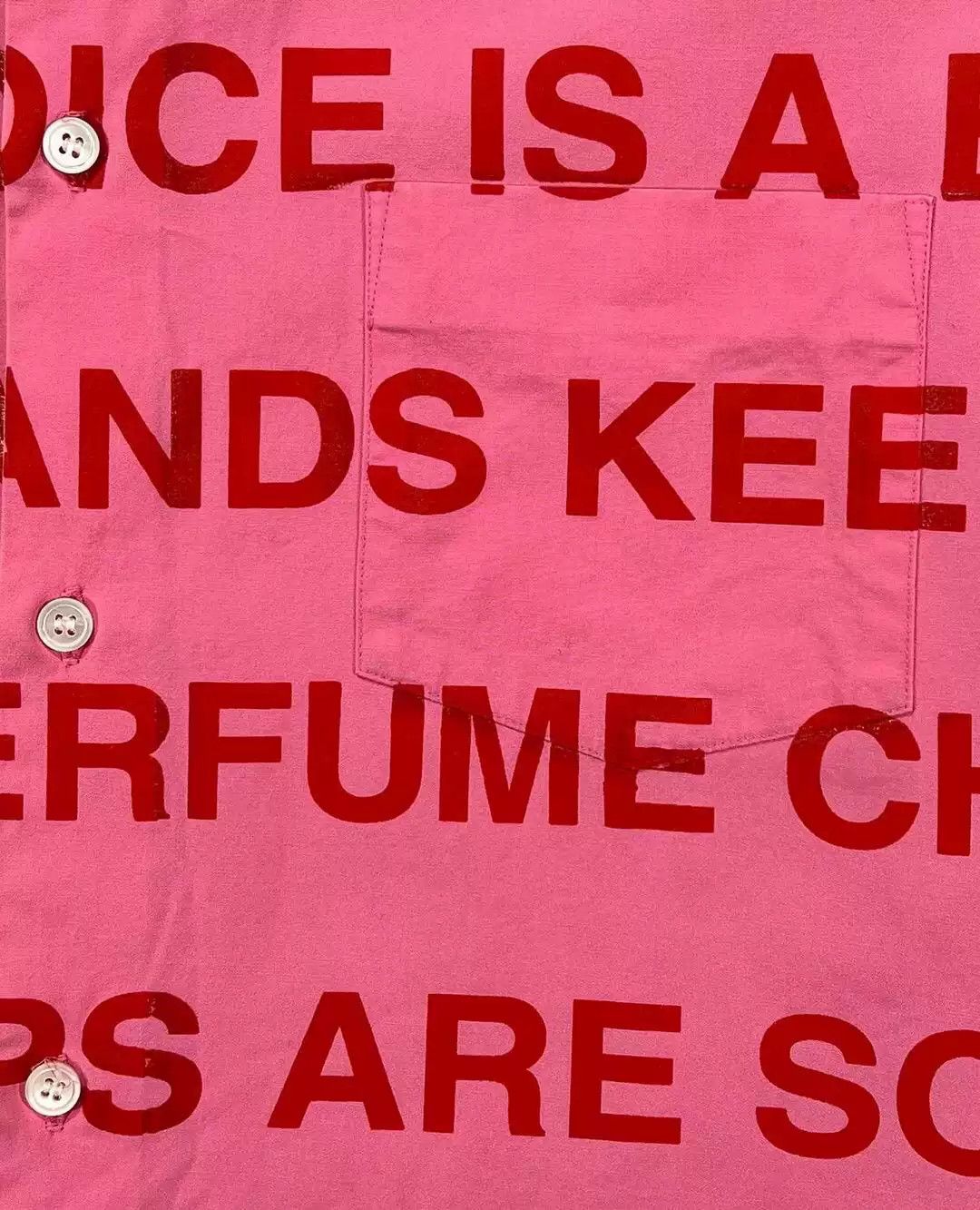 Junya Watanabe Archive Ad2002 Poem Pinl Shirt Size M