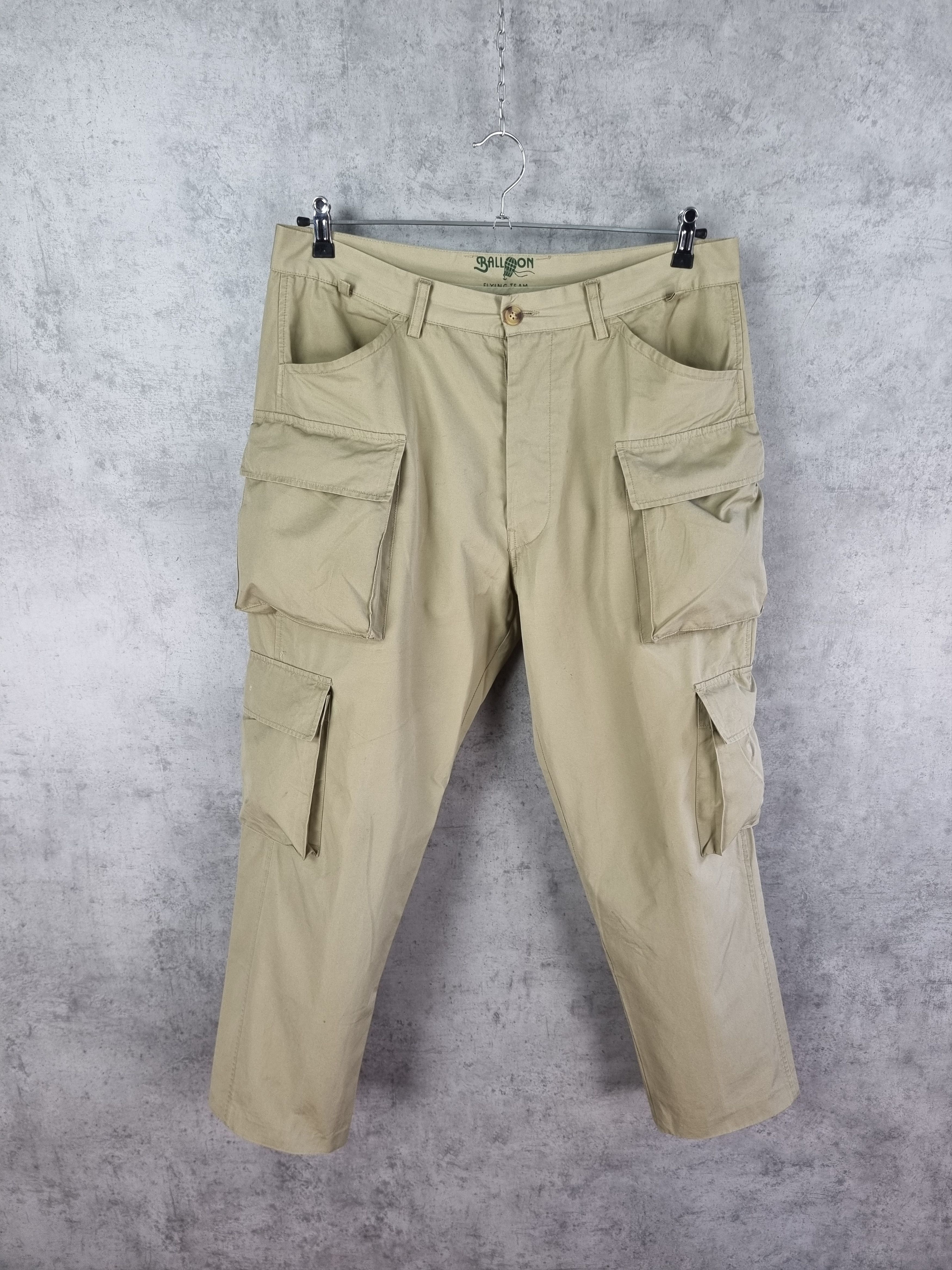 Japanese Brand 90s Cargo Parachute Multi Pockets Pants Travis Scott style Size US 33 - 3 Thumbnail