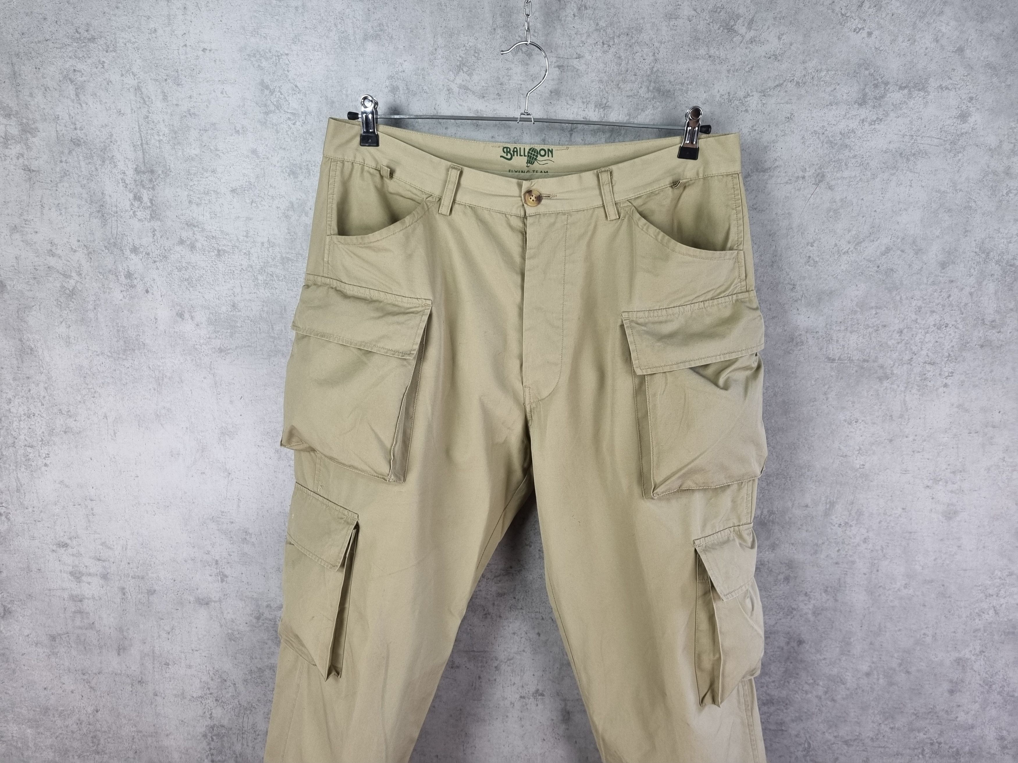 Japanese Brand 90s Cargo Parachute Multi Pockets Pants Travis Scott style Size US 33 - 2 Thumbnail