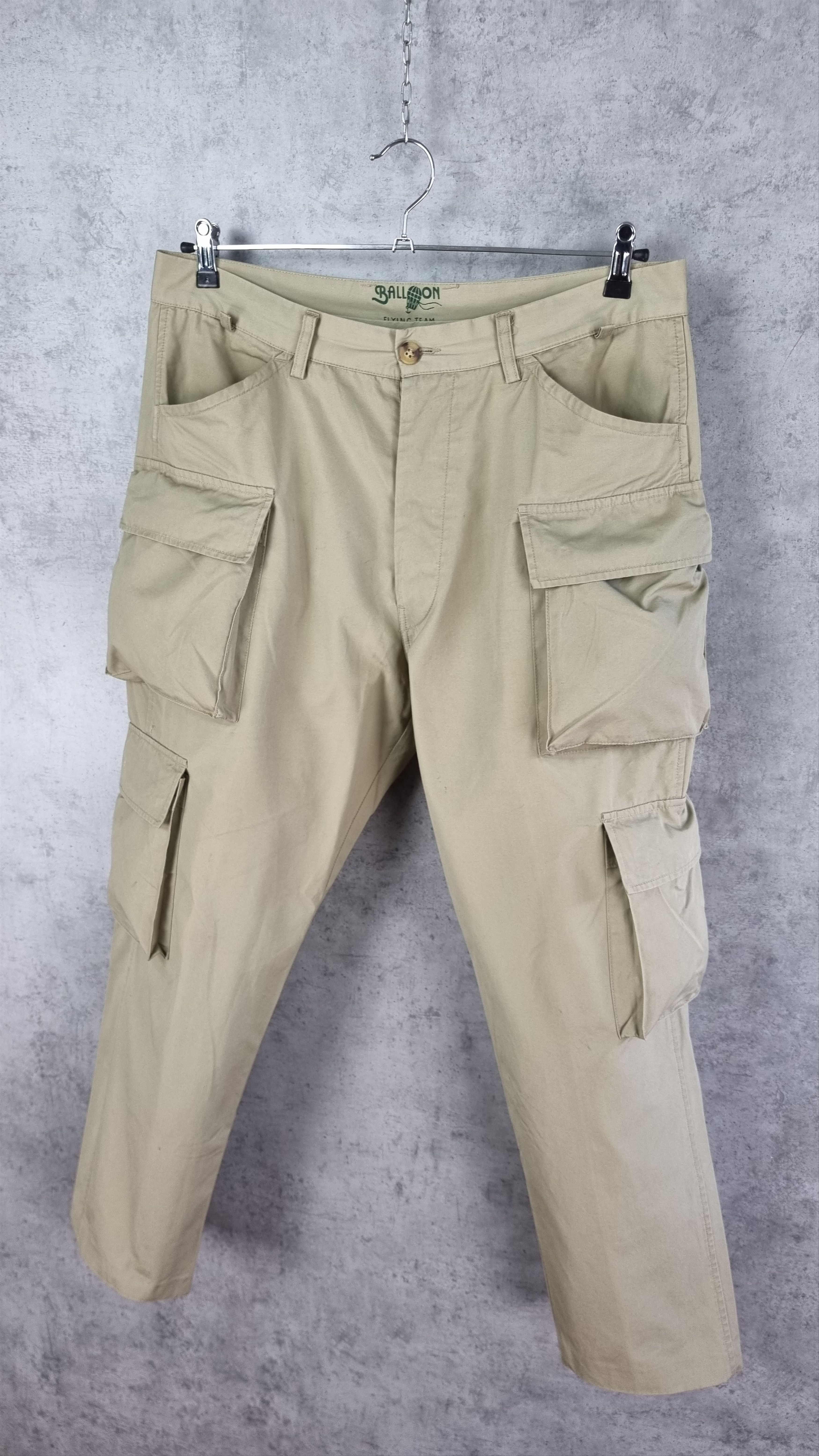 Japanese Brand 90s Cargo Parachute Multi Pockets Pants Travis Scott style Size US 33 - 17 Thumbnail
