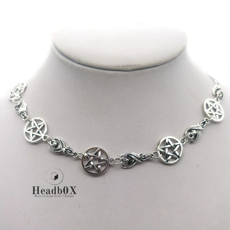 Jewelry Pentagram Bat Necklace Size ONE SIZE - 1 Thumbnail