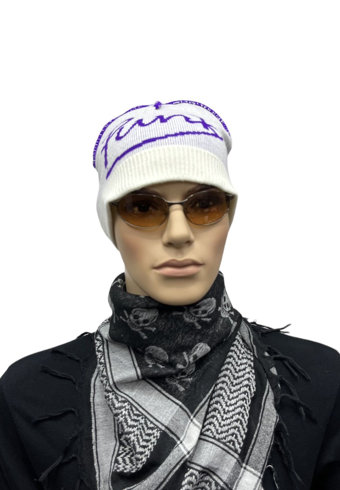 Punk and Yo 💥VERY RARE 🔥Vintage 90’s PUNK Spell-out Beanie Size ONE SIZE - 2 Thumbnail