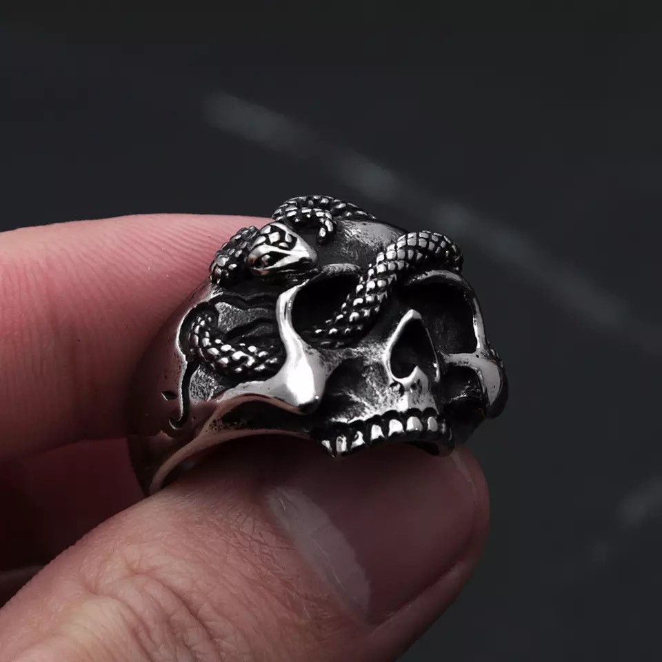 Jewelry Stainless Steel Snake Ring Size ONE SIZE - 1 Thumbnail