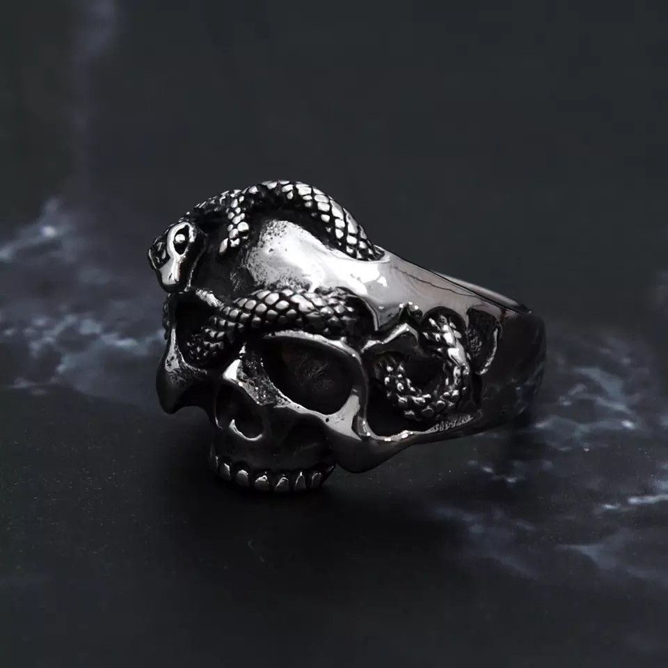 Jewelry Stainless Steel Snake Ring Size ONE SIZE - 4 Thumbnail