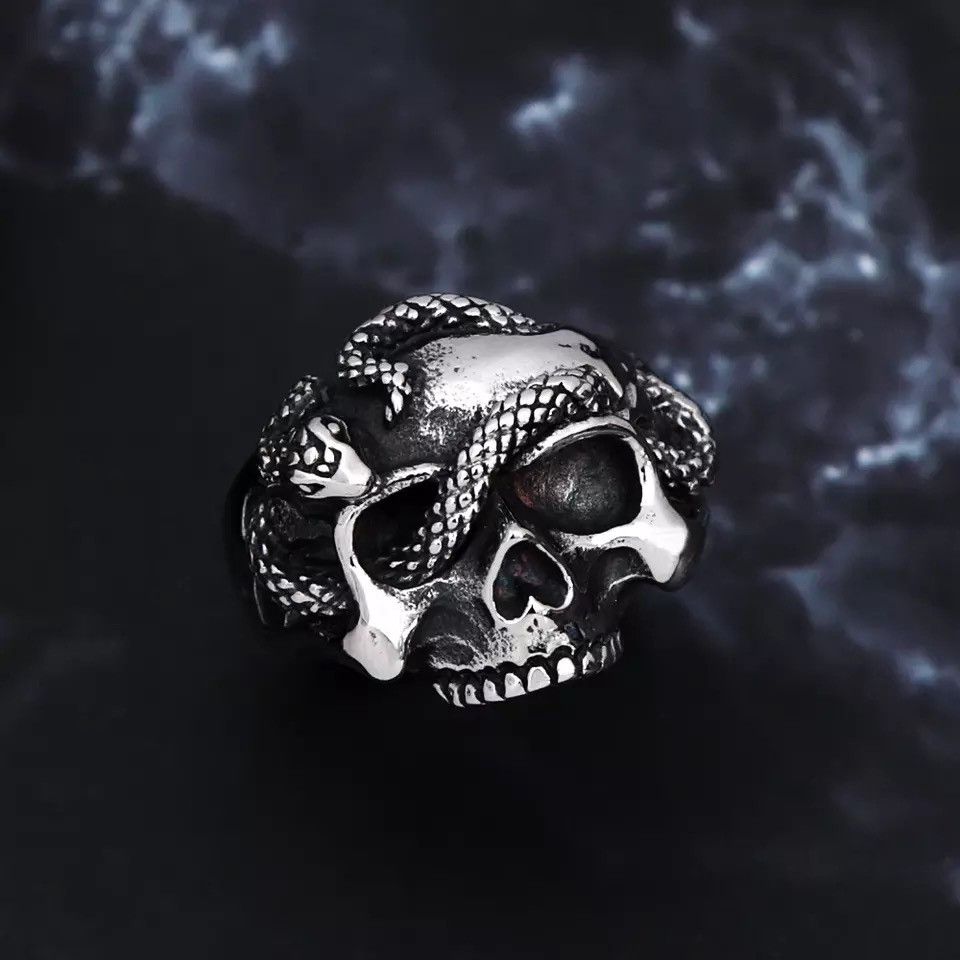 Jewelry Stainless Steel Snake Ring Size ONE SIZE - 3 Thumbnail
