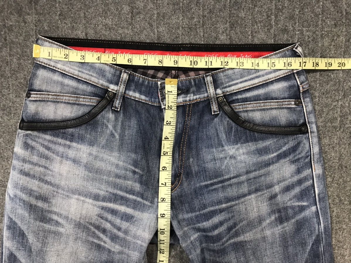 Edwin × Vintage Edwin Eagle Wild Fire Blue Straight Cut Distressed Denim Size US 34 / EU 50 - 12 Thumbnail