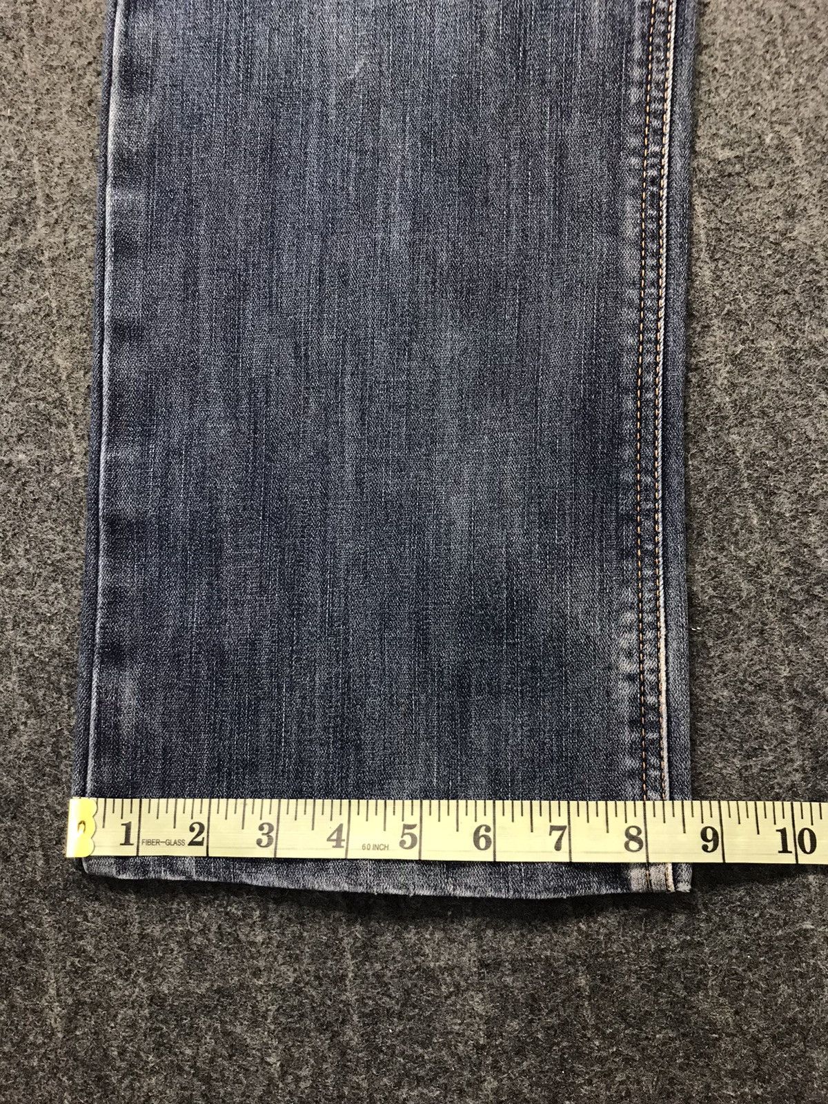 Edwin × Vintage Edwin Eagle Wild Fire Blue Straight Cut Distressed Denim Size US 34 / EU 50 - 15 Thumbnail