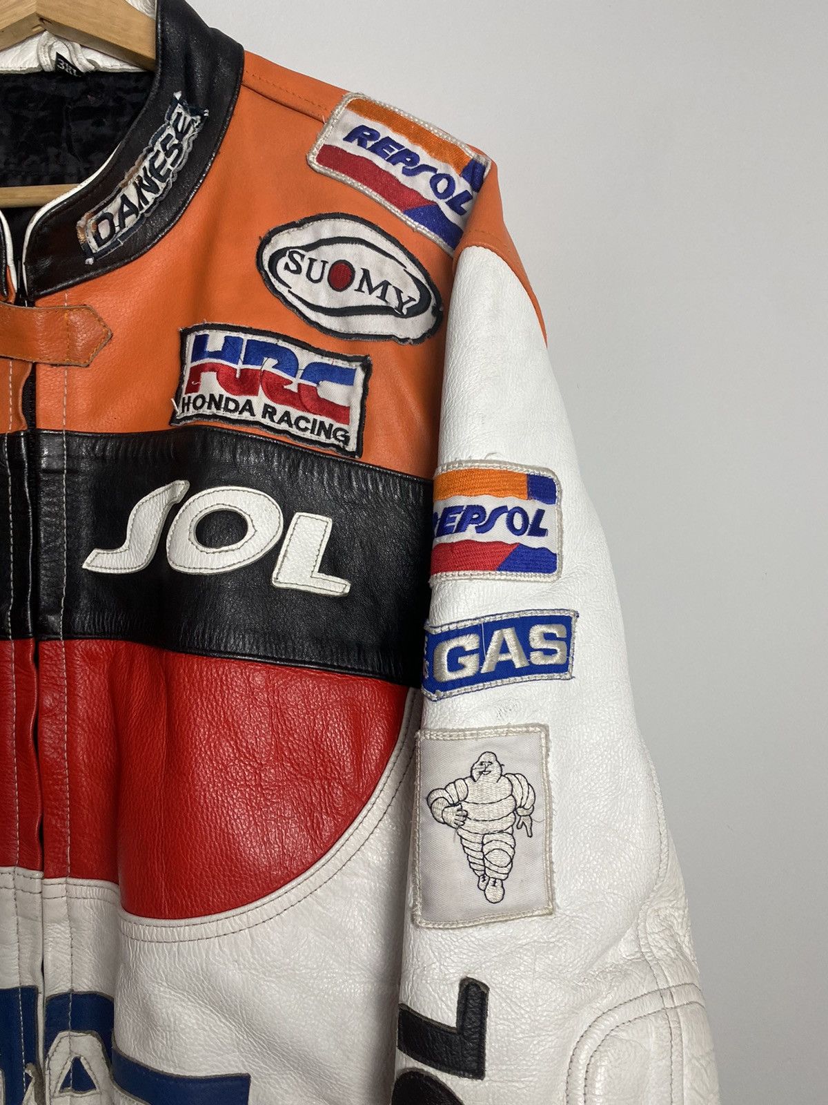 Honda 🔥Rare Vintage HONDA REPSOL Dainese racing leather jacket Size US XXL / EU 58 / 5 - 4 Thumbnail