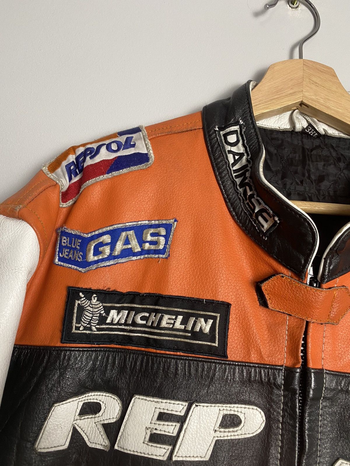 Honda 🔥Rare Vintage HONDA REPSOL Dainese racing leather jacket Size US XXL / EU 58 / 5 - 6 Thumbnail