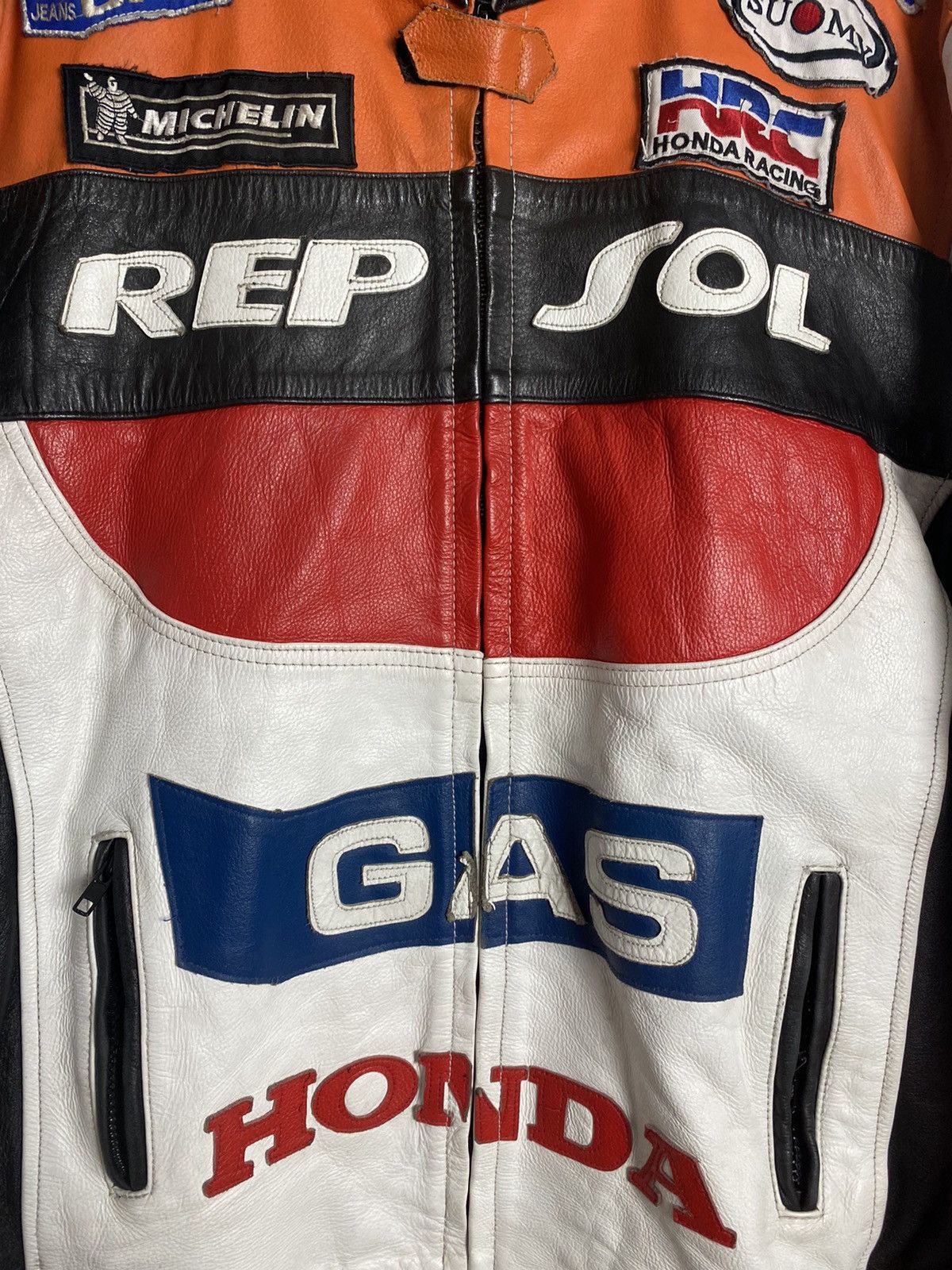 Honda 🔥Rare Vintage HONDA REPSOL Dainese racing leather jacket Size US XXL / EU 58 / 5 - 8 Thumbnail