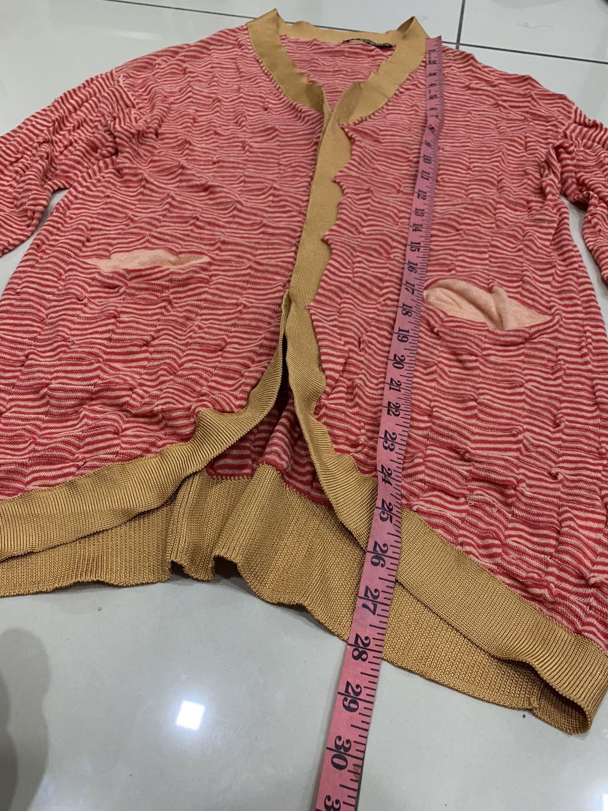 Frapbois × Issey Miyake STRIPES FRAPBOIS BY ISSEY MIYAKE WRINKLES KNITTED CARDIGAN Size US M / EU 48-50 / 2 - 2 Thumbnail