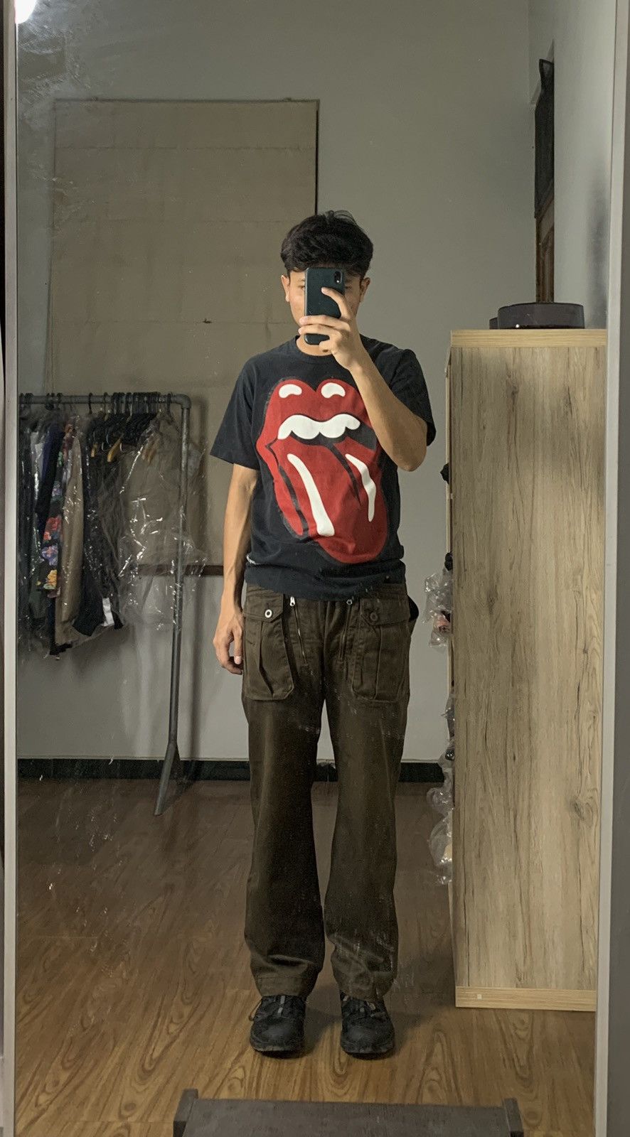 image of Cabane De Zucca x Issey Miyake Front Pocket Cargo Pants in Brown, Men's (Size 32)