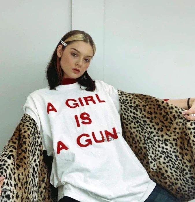 Pleasures Small White A Girl is A Gun Tee Shirt Merch Joy Red Black Size US S / EU 44-46 / 1 - 10 Thumbnail