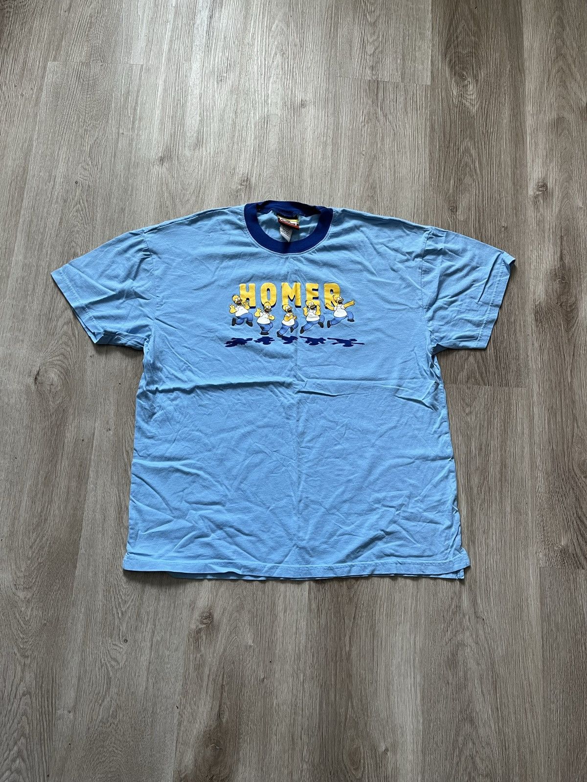 image of Movie x The Simpsons 2009 Homer Simpson Shirt in Blue, Men's (Size Medium)