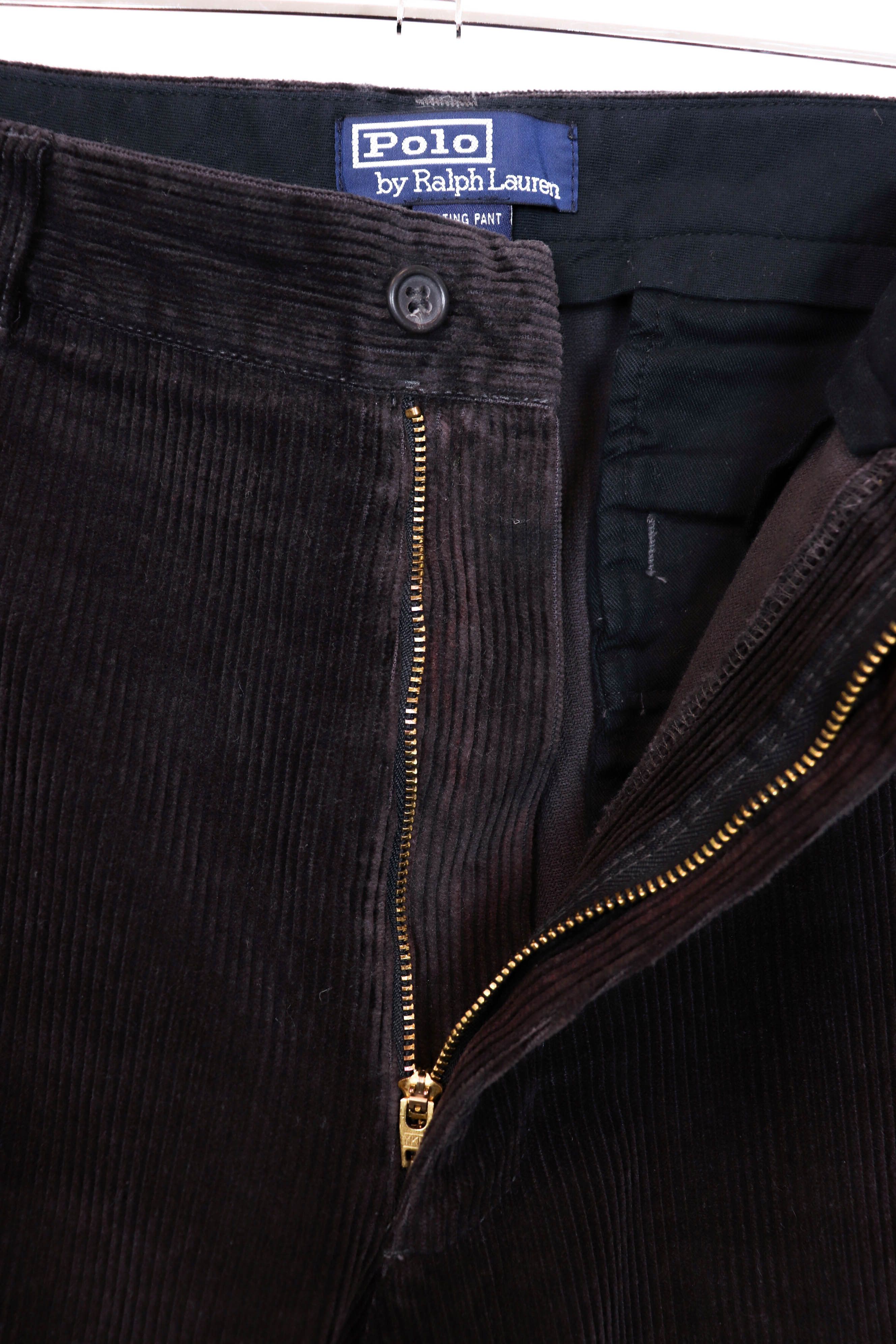 Polo Ralph Lauren Polo by Ralph Lauren Vintage Gray Corduroy Keating Pants Size US 33 - 8 Thumbnail