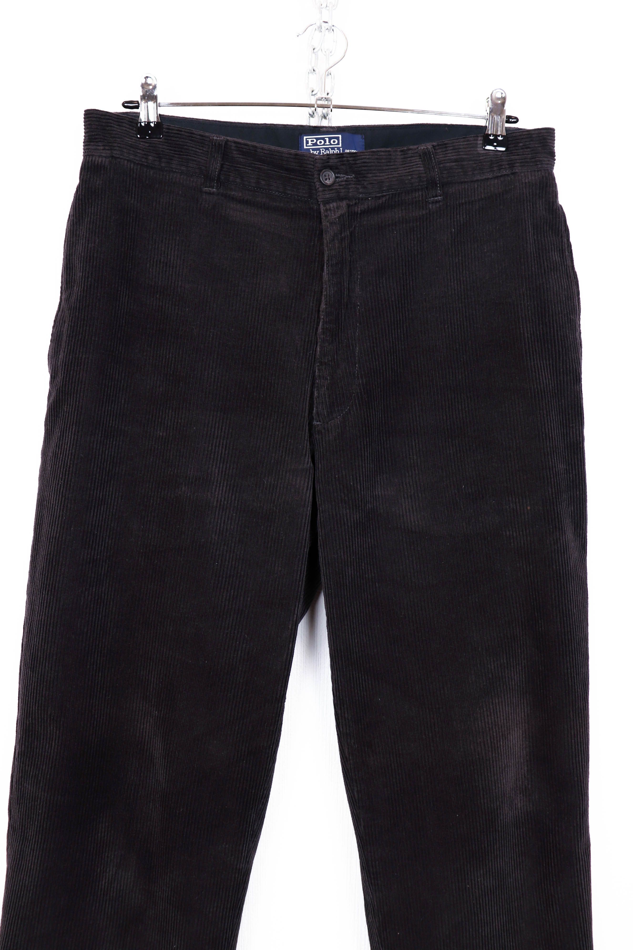 Polo Ralph Lauren Polo by Ralph Lauren Vintage Gray Corduroy Keating Pants Size US 33 - 3 Thumbnail