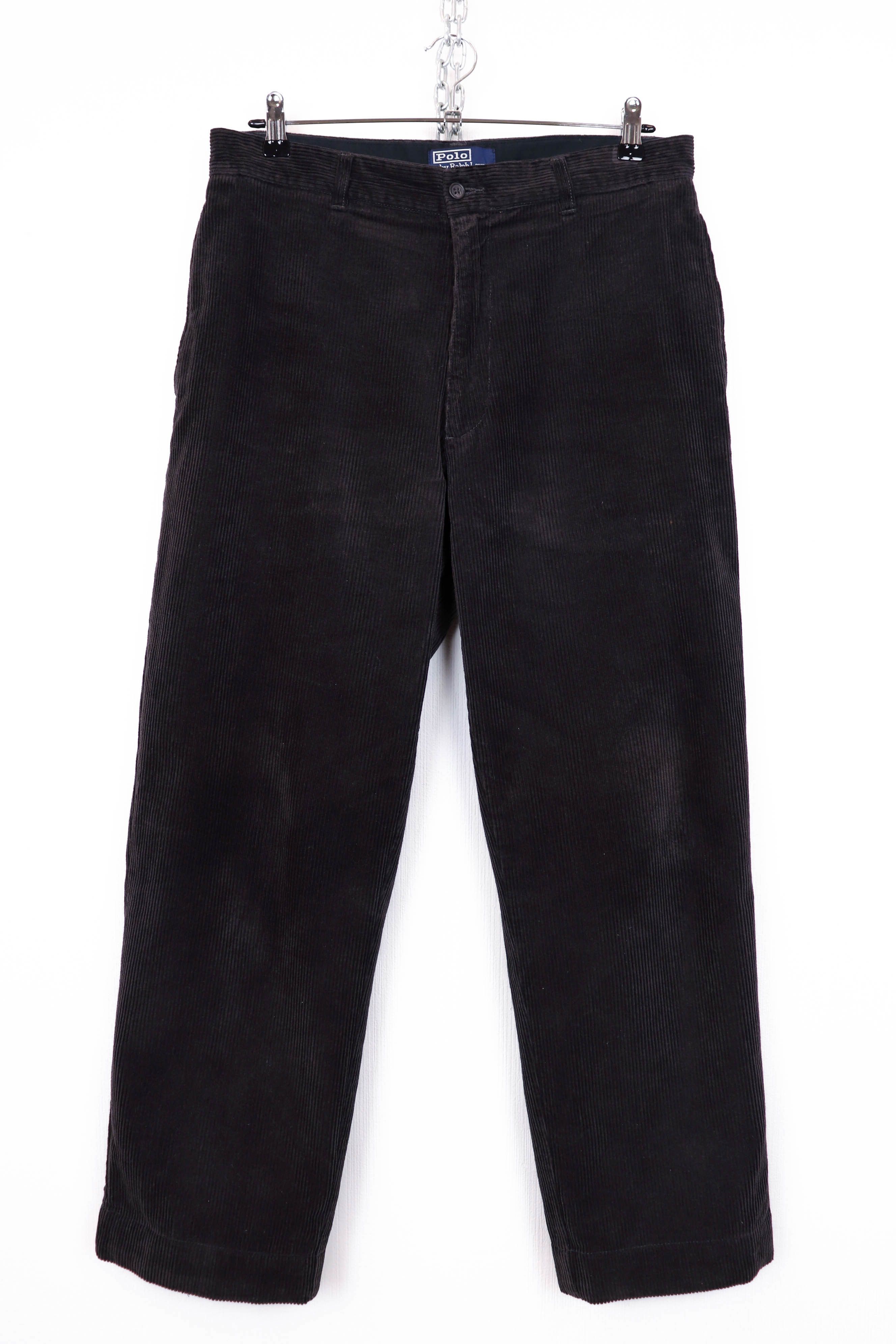Polo Ralph Lauren Polo by Ralph Lauren Vintage Gray Corduroy Keating Pants Size US 33 - 1 Thumbnail