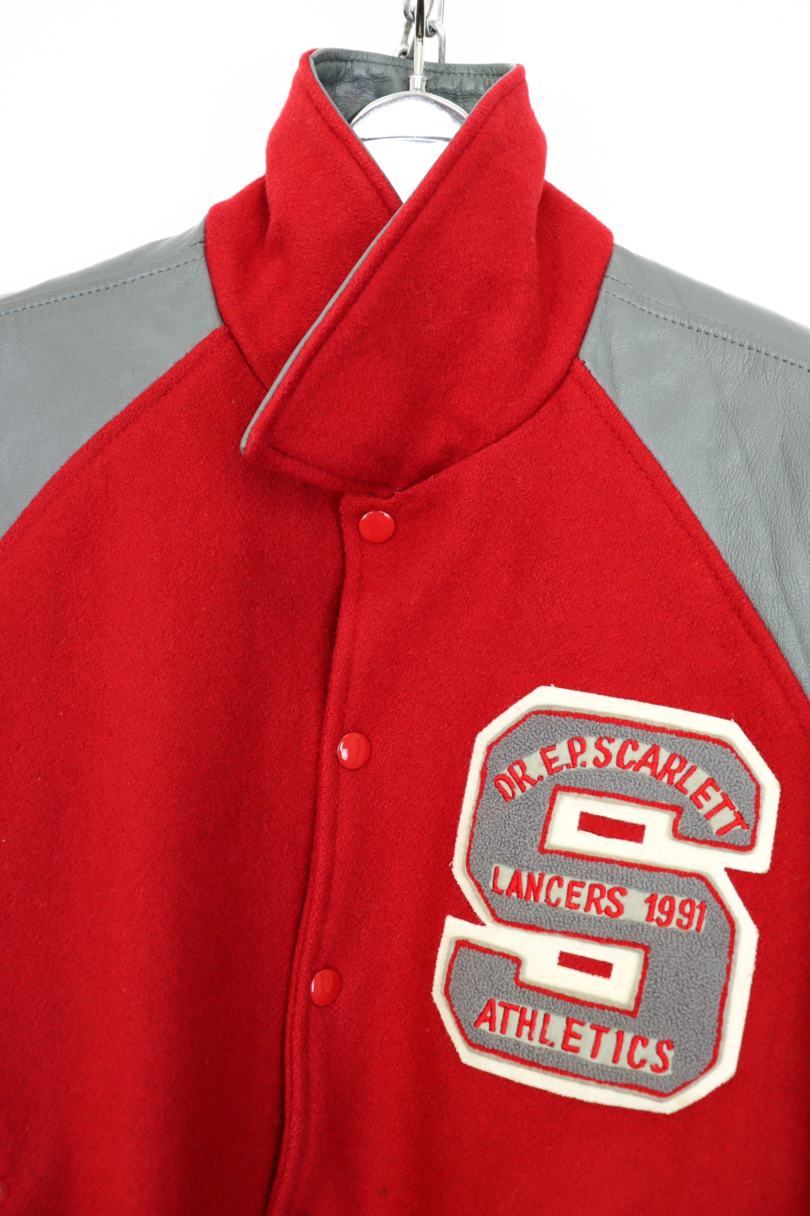 Vintage 90s Vintage Lancers Athletics Wool Leather Varsity Jacket Size US L / EU 52-54 / 3 - 5 Thumbnail