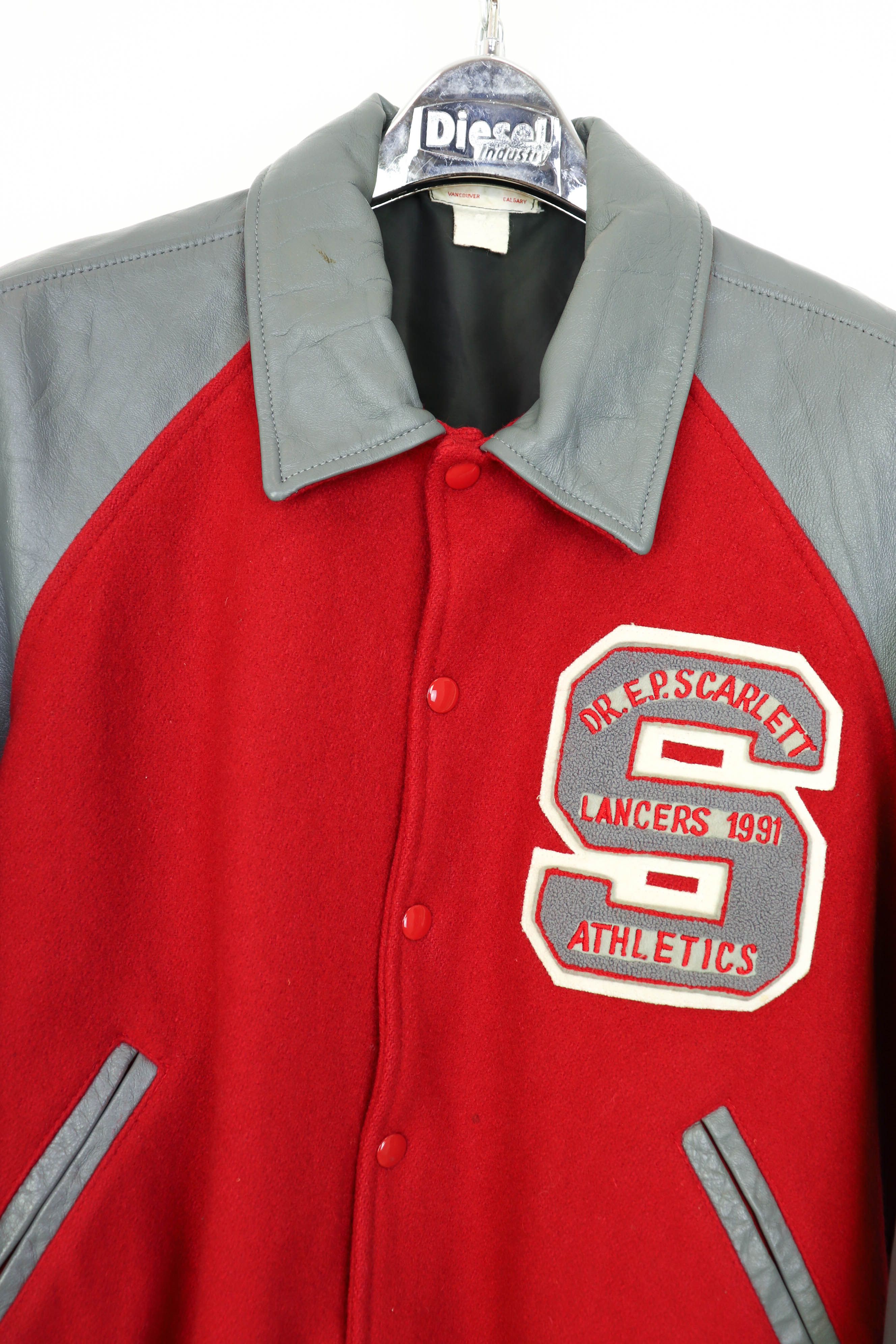Vintage 90s Vintage Lancers Athletics Wool Leather Varsity Jacket Size US L / EU 52-54 / 3 - 3 Thumbnail
