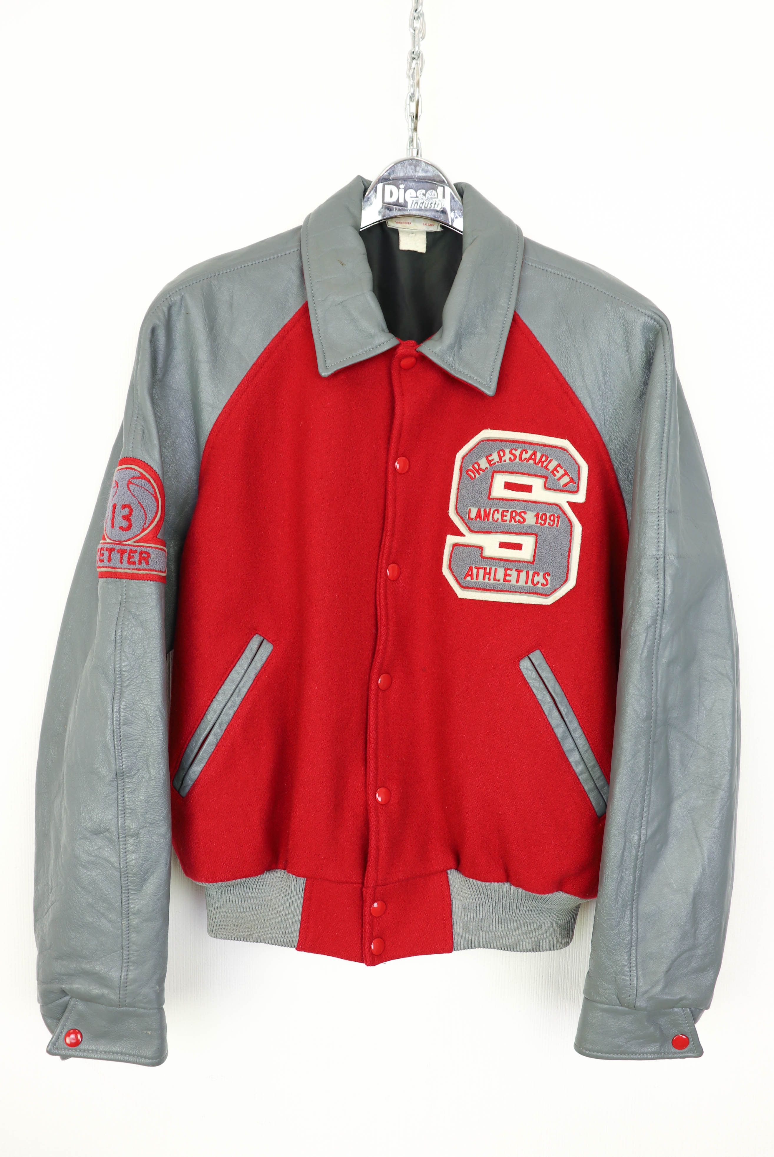 Vintage 90s Vintage Lancers Athletics Wool Leather Varsity Jacket Size US L / EU 52-54 / 3 - 1 Thumbnail