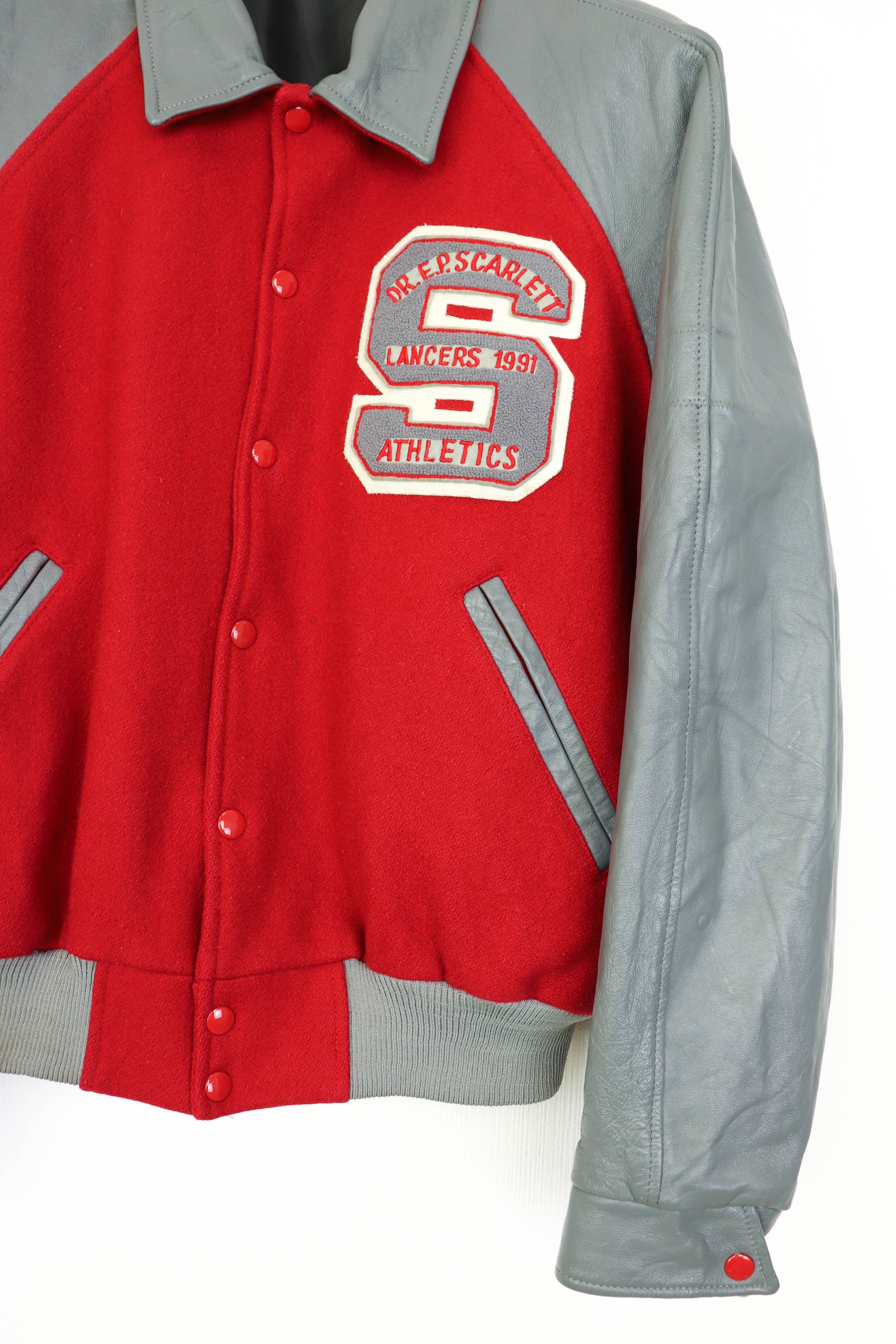 Vintage 90s Vintage Lancers Athletics Wool Leather Varsity Jacket Size US L / EU 52-54 / 3 - 7 Thumbnail