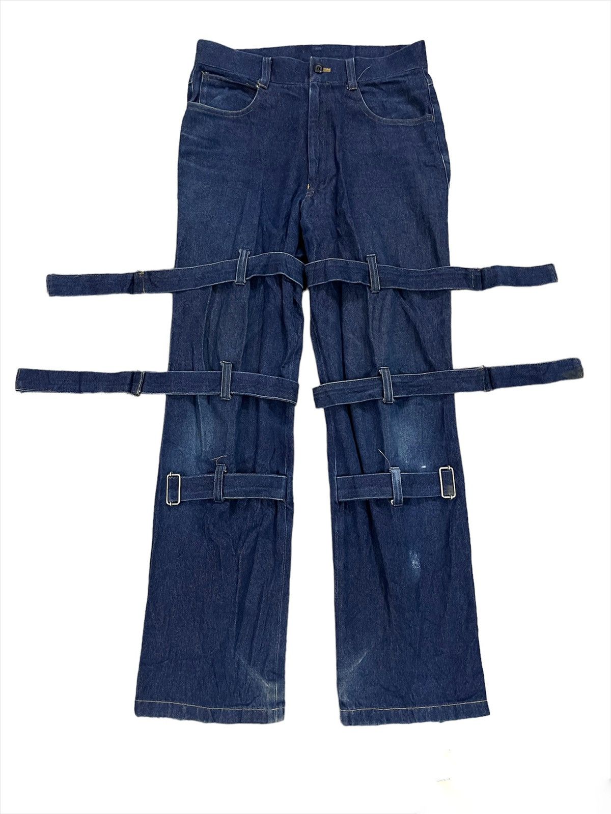 Japanese Brand × Seditionaries Offer‼️Alphalle Made In Japan Bondage Denim Punk Gothic Jeans Size US 29 - 2 Thumbnail