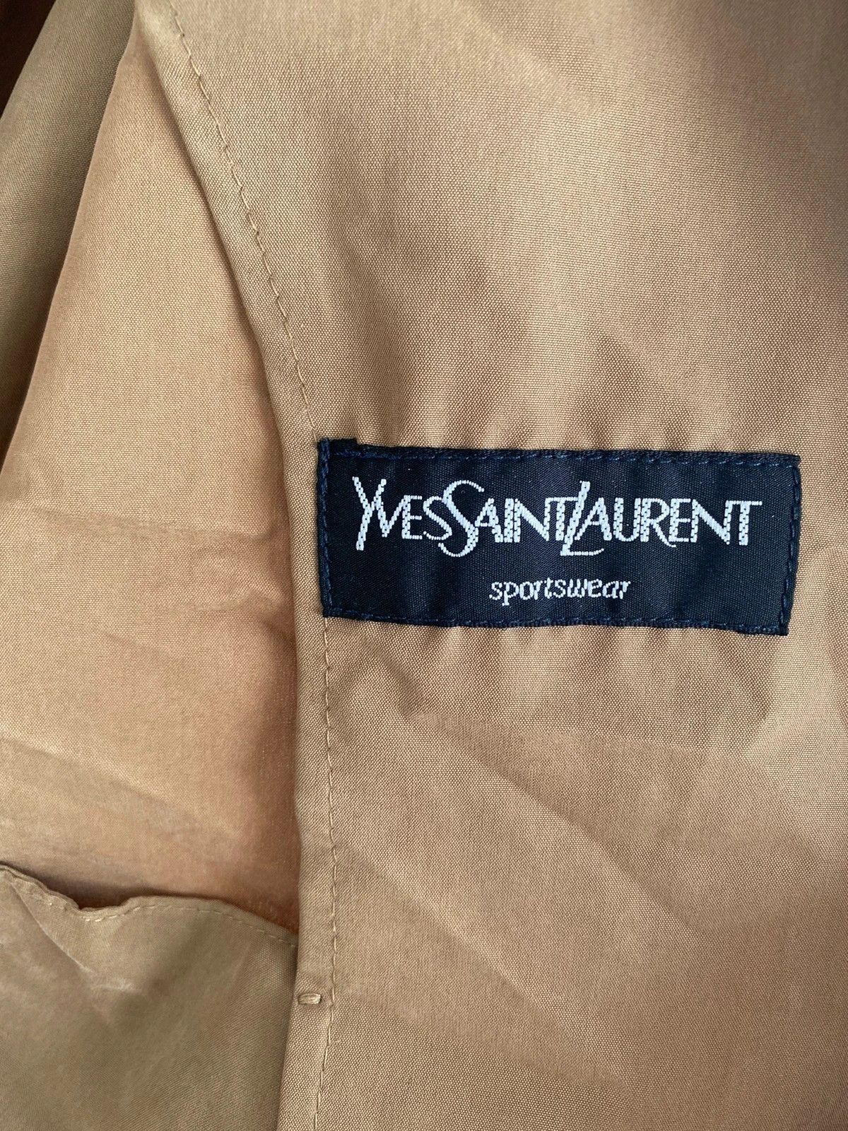 Yves Saint Laurent 90s YSL Jacket Bomber Beige Soft Vintage Yves Saint Laurent Size US XL / EU 56 / 4 - 3 Thumbnail