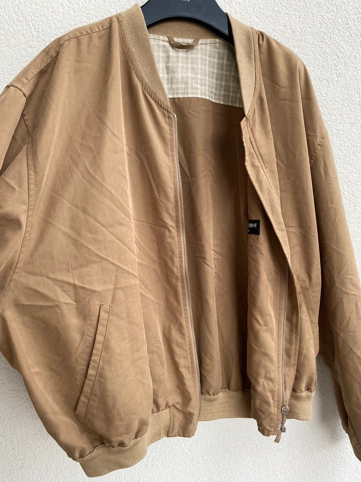 Yves Saint Laurent 90s YSL Jacket Bomber Beige Soft Vintage Yves Saint Laurent Size US XL / EU 56 / 4 - 7 Thumbnail