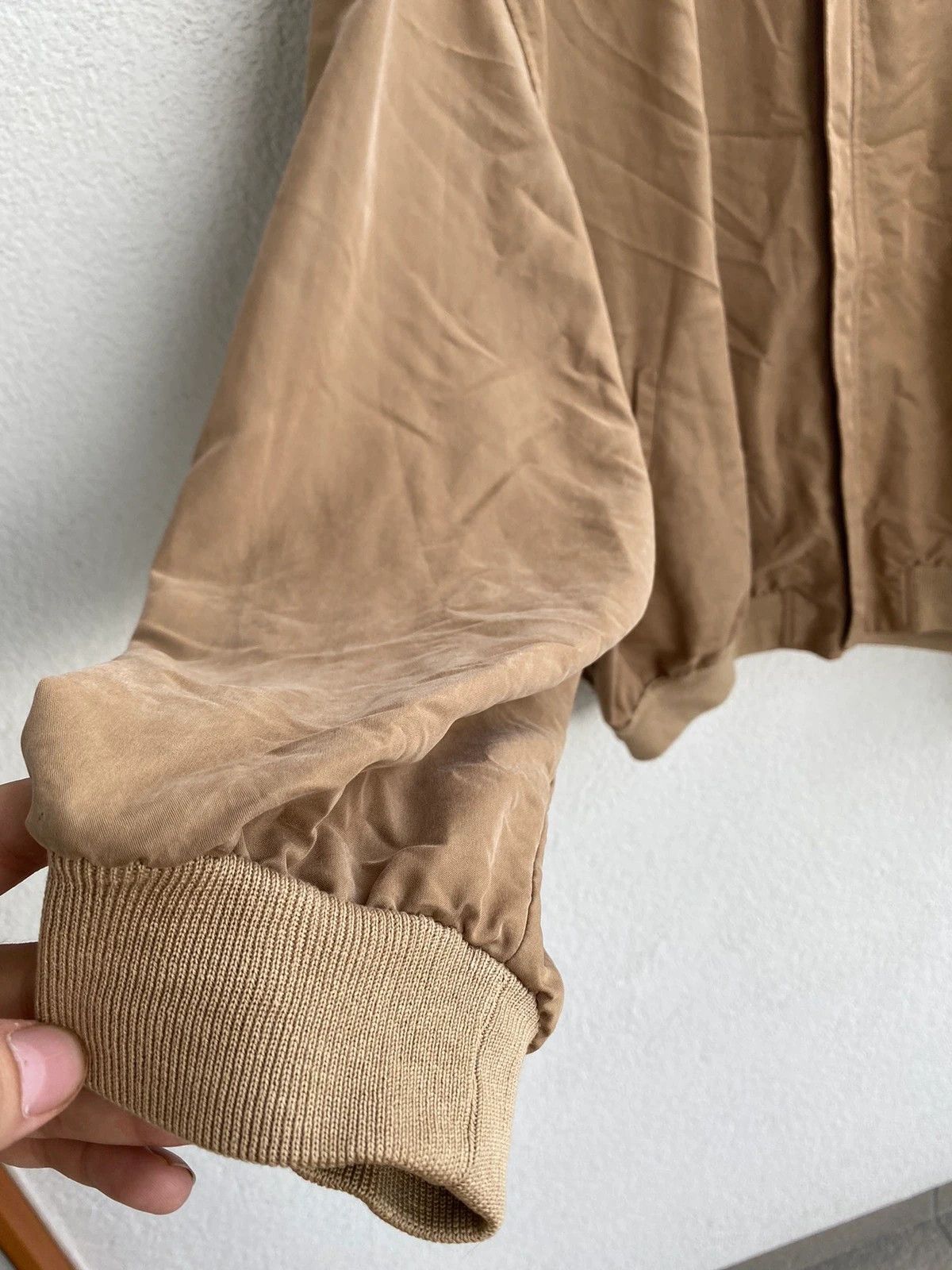 Yves Saint Laurent 90s YSL Jacket Bomber Beige Soft Vintage Yves Saint Laurent Size US XL / EU 56 / 4 - 10 Thumbnail