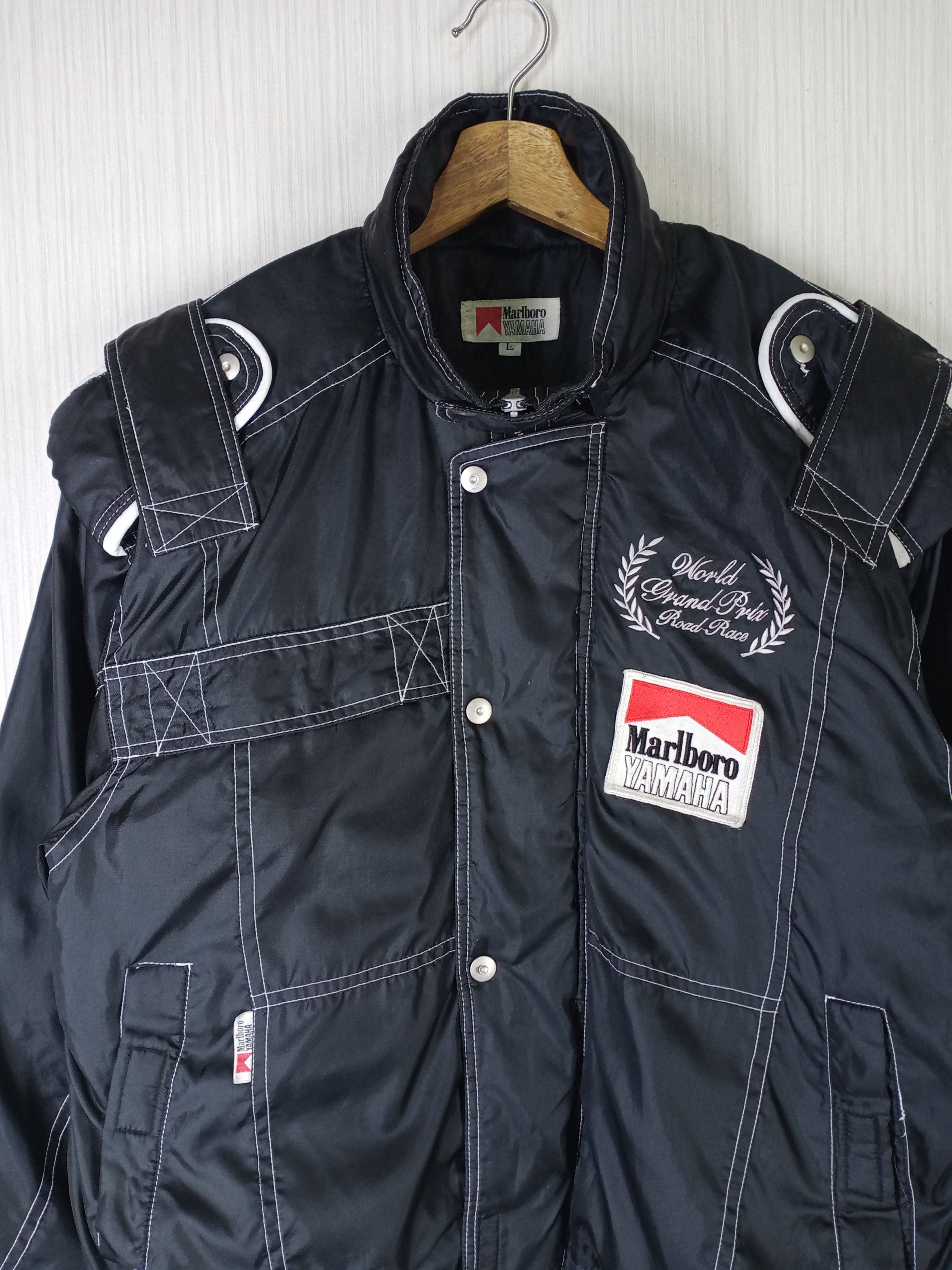 Marlboro 90'S MARLBORO YAMAHA GRAND PRIX WORLD ROAD RACE BOMBERJACKET Size US L / EU 52-54 / 3 - 3 Thumbnail