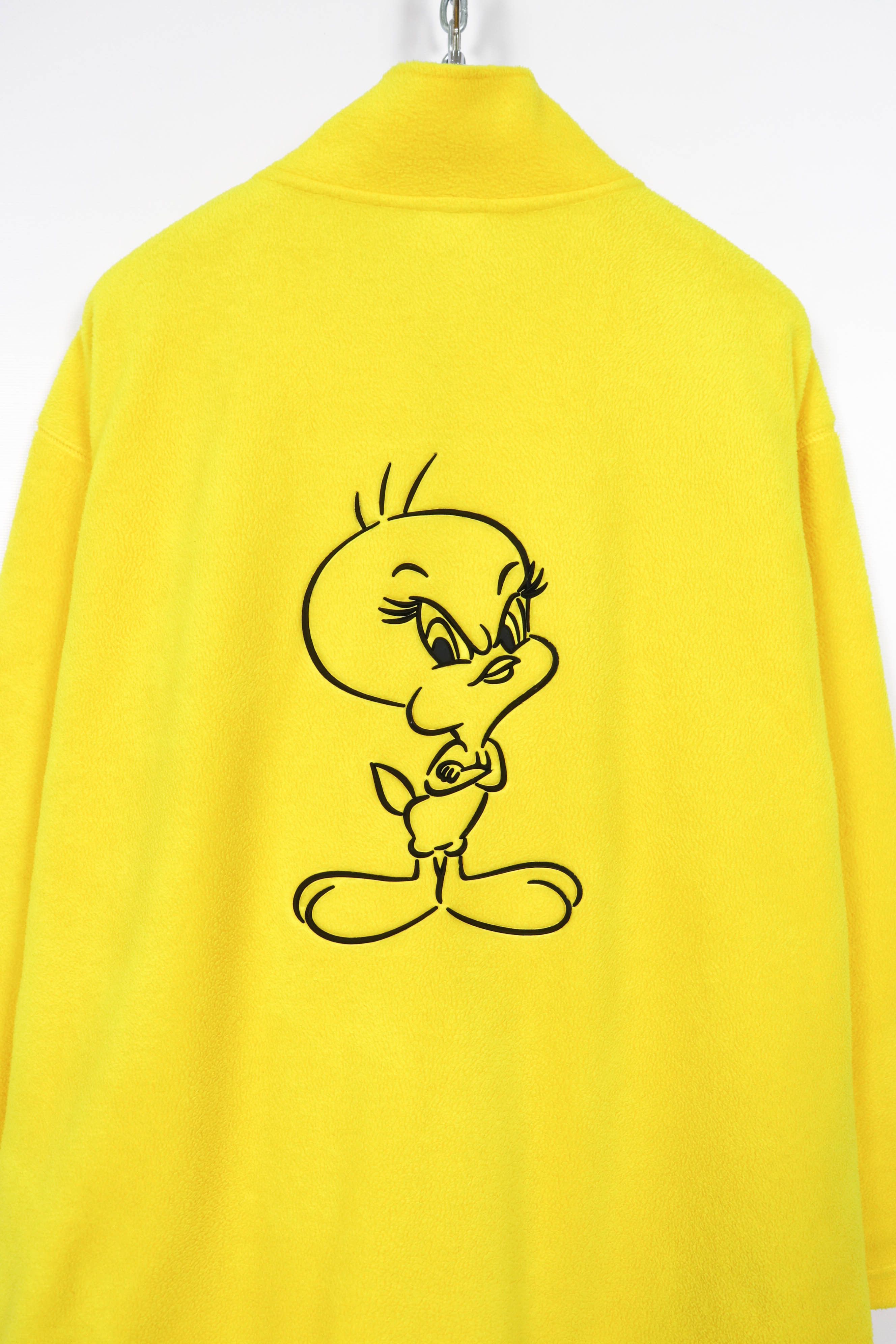 Warner Bros Tweety Vintage 90s ©1999 Warner Bros Looney Tunes Fleece Size US XL / EU 56 / 4 - 4 Thumbnail
