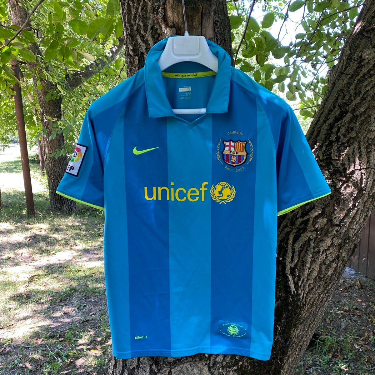 Pre-owned F C Barcelona X Nike Blokecore Nike Fc Barcelona 2007 Stripped Football Shirt In Blue