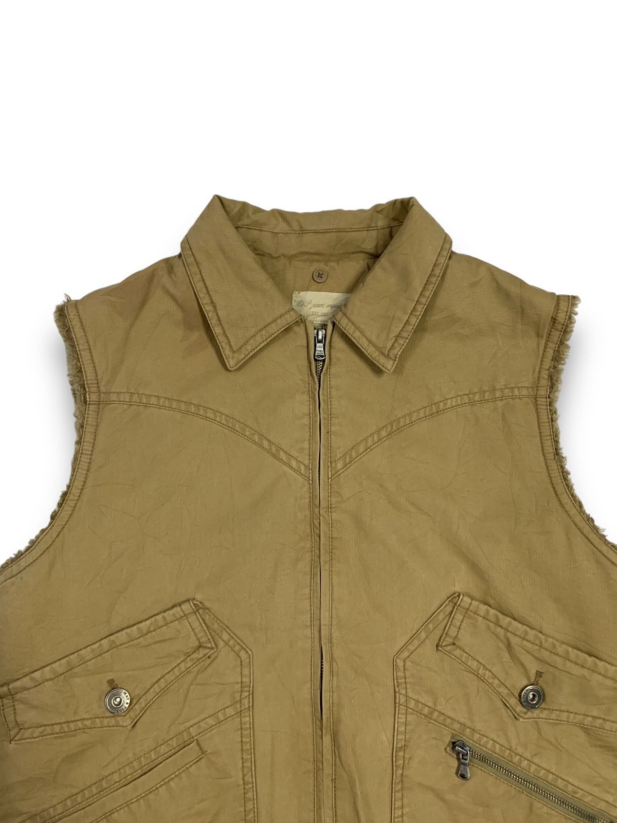 14th Addiction Vintage Japanese Brand M&P Jeans Fur-Lined Biker/Punk Vest Size US M / EU 48-50 / 2 - 3 Thumbnail