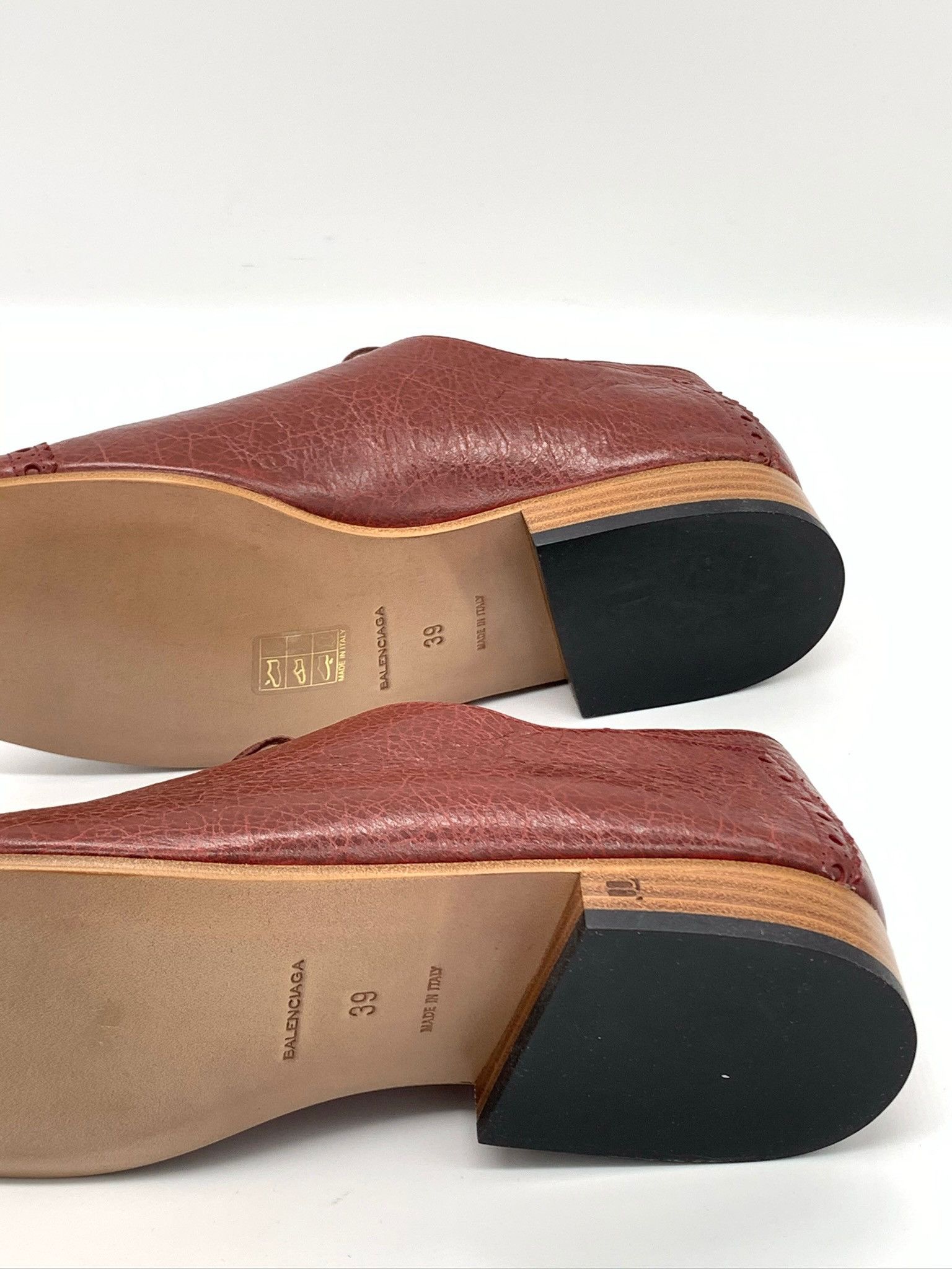 Balenciaga 🔥75% OFF🔥 [SALE] Balenciaga Burgundy Casual Leather Shoes Size US 5.5 / EU 38 - 5 Thumbnail