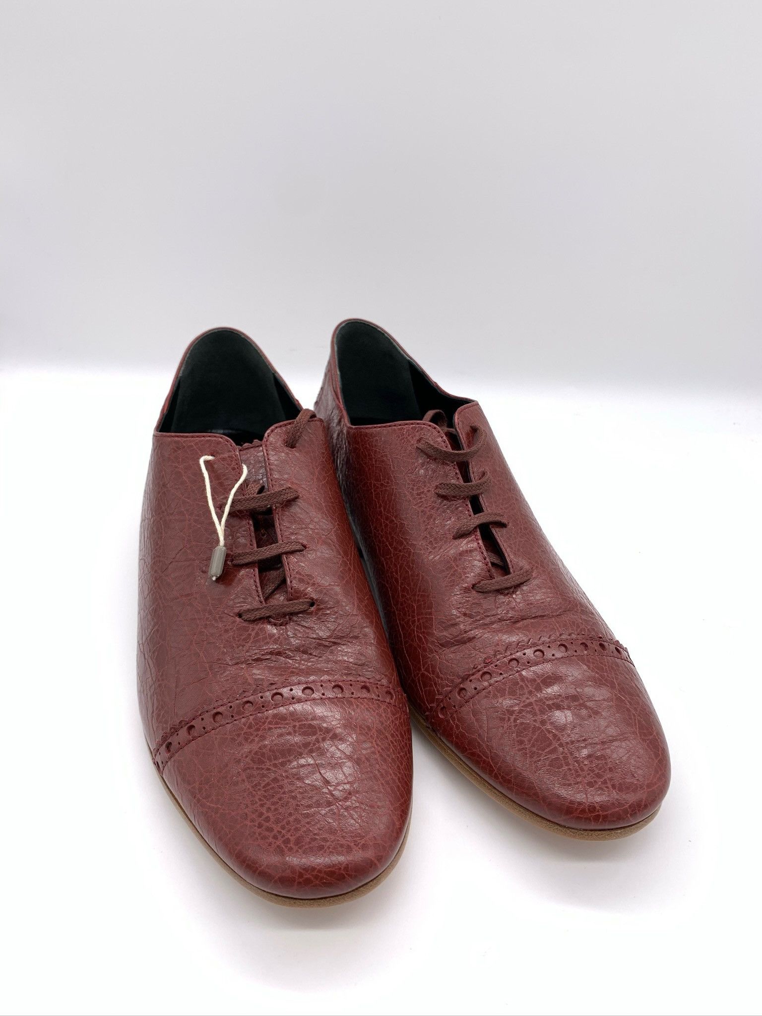 Balenciaga 🔥75% OFF🔥 [SALE] Balenciaga Burgundy Casual Leather Shoes Size US 5.5 / EU 38 - 2 Thumbnail