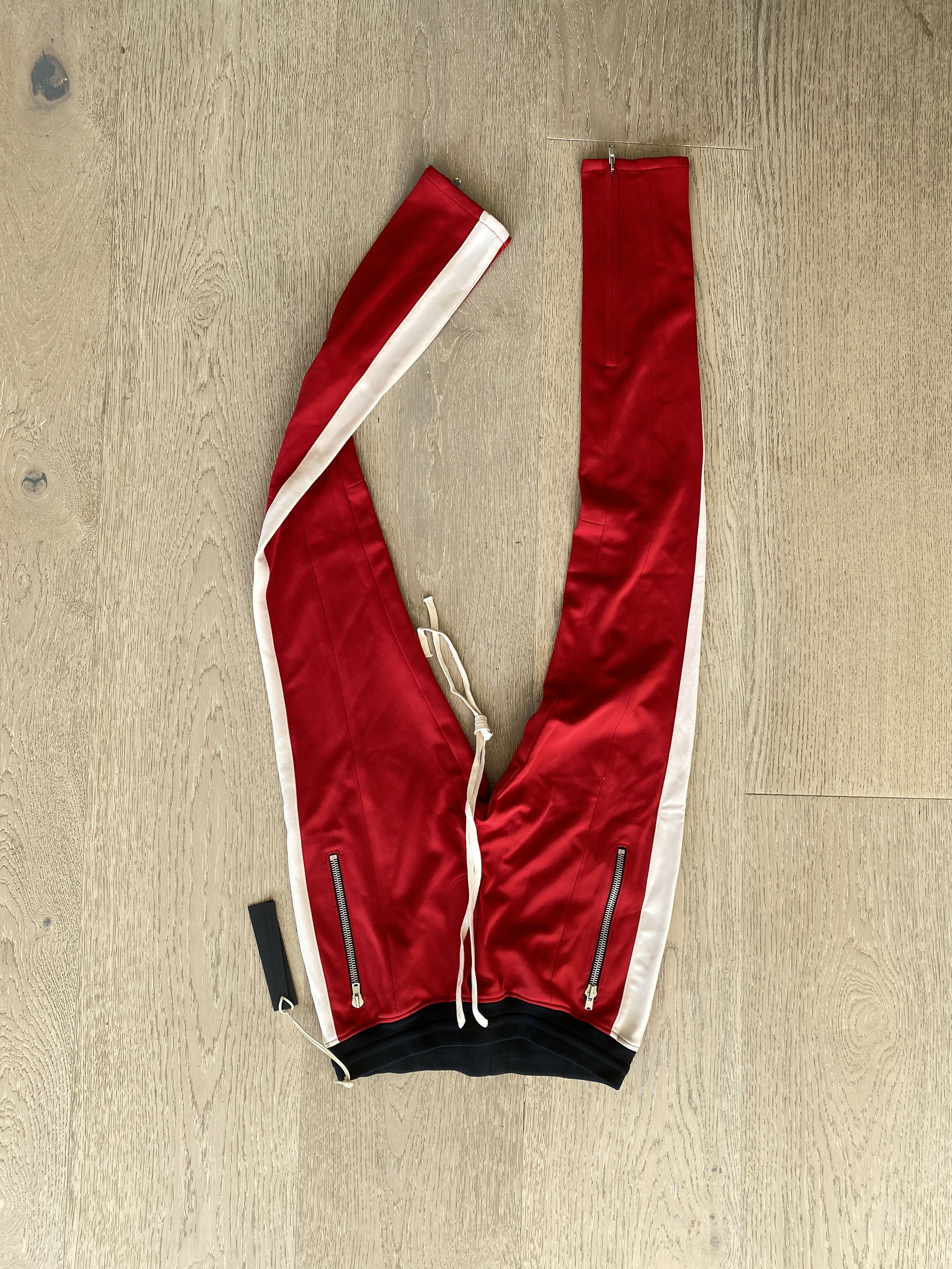image of Fear Of God Track Pants Stripe Sweat Motocross Red Small Fog, Men's (Size 30)