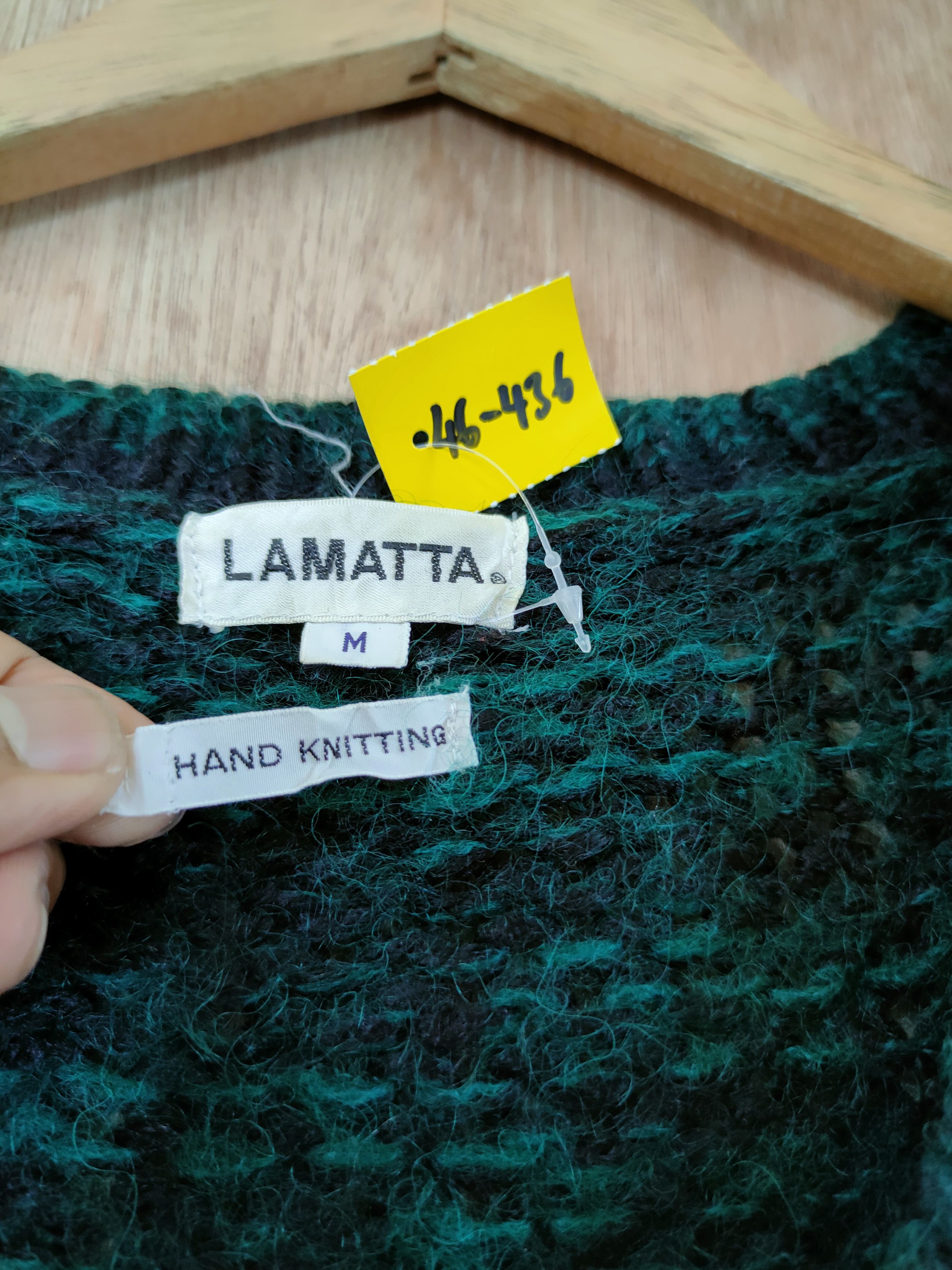Aran Isles Knitwear DL Lamatta handknit mohair vtg aran isle knitwear #46-436 Size US M / EU 48-50 / 2 - 4 Thumbnail