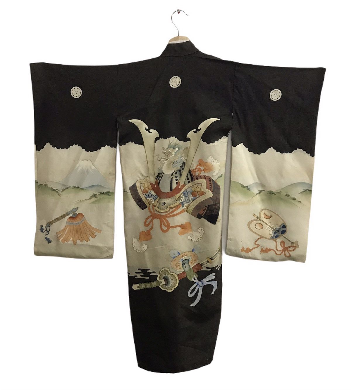 Edition Japan Kimono Noragi Haori Jinbei Motifs Tale Of Genji Kid/Youth Size XS / US 0-2 / IT 36-38 - 1 Thumbnail