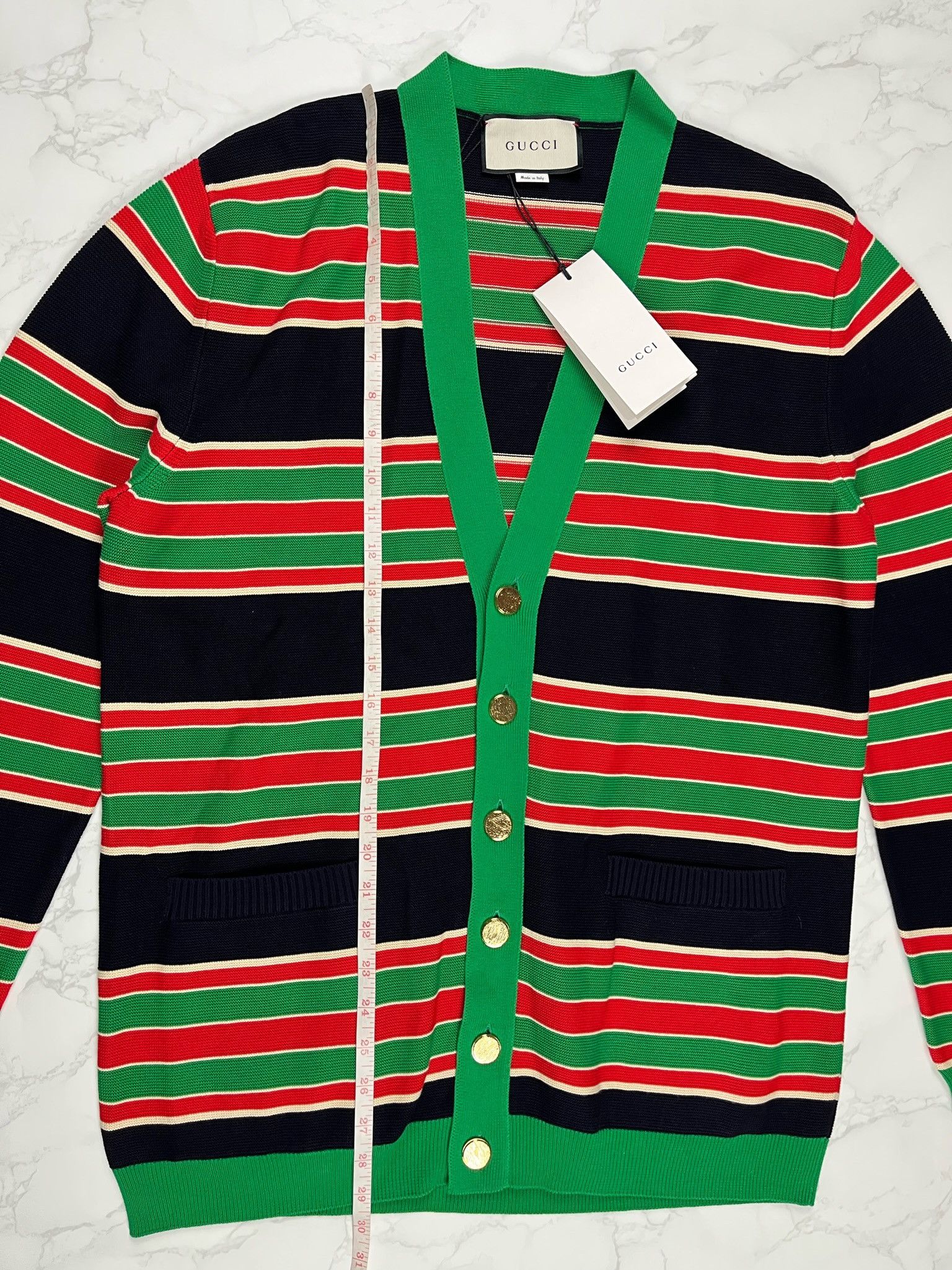 Gucci 🔥75% OFF🔥 [SALE] Gucci Striped Cotton Multicolor Cardigan Size US S / EU 44-46 / 1 - 3 Thumbnail