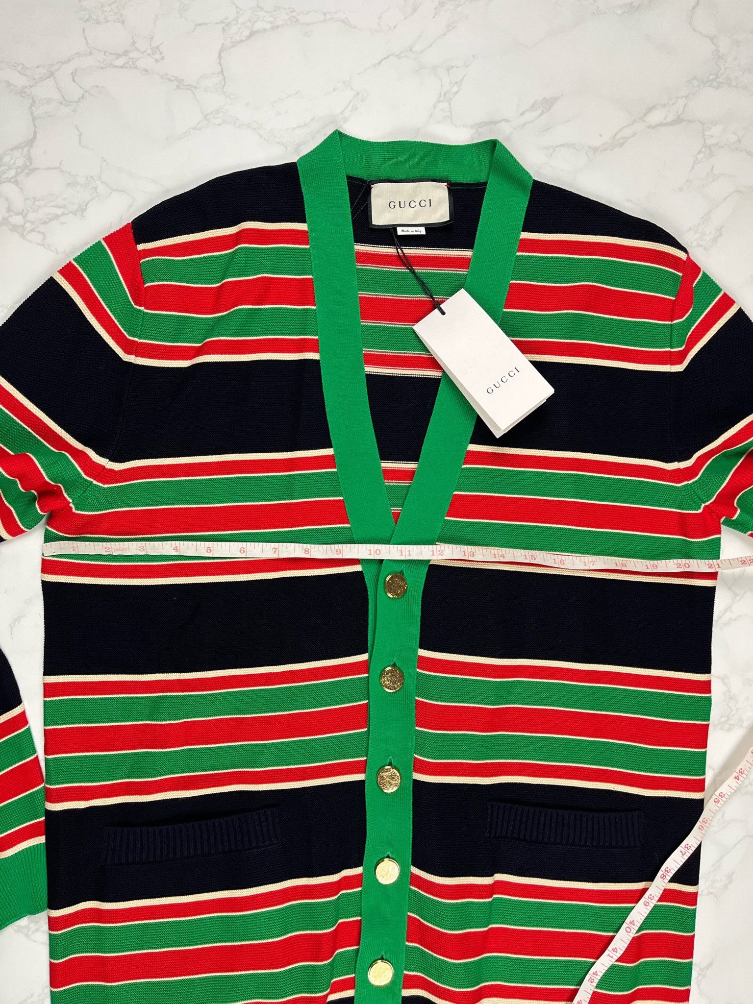 Gucci 🔥75% OFF🔥 [SALE] Gucci Striped Cotton Multicolor Cardigan Size US S / EU 44-46 / 1 - 2 Thumbnail