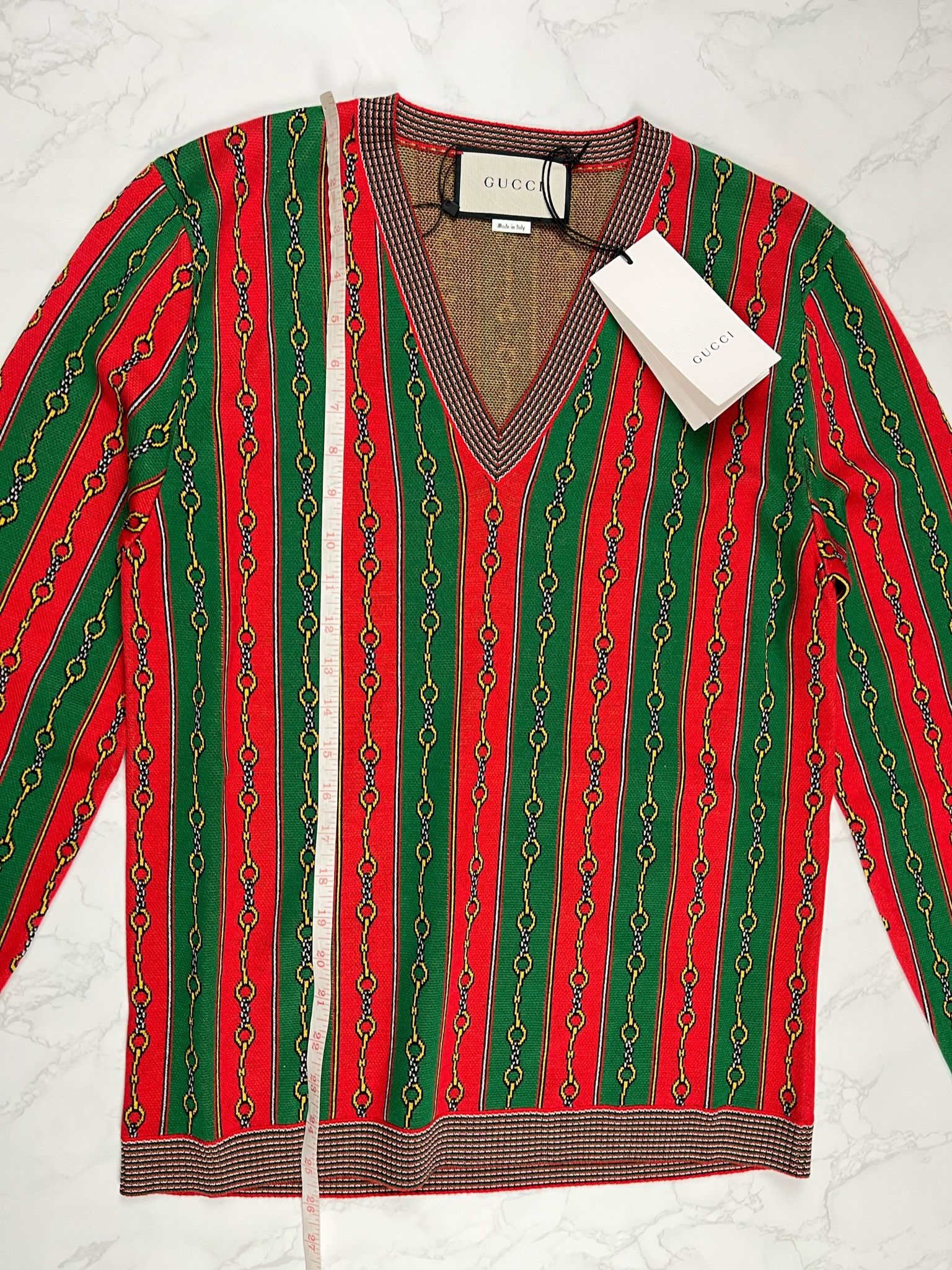 Gucci 🔥70% OFF🔥 [SALE] Gucci V-Neck Cashmere Blend Multi Sweater Size US XS / EU 42 / 0 - 6 Thumbnail
