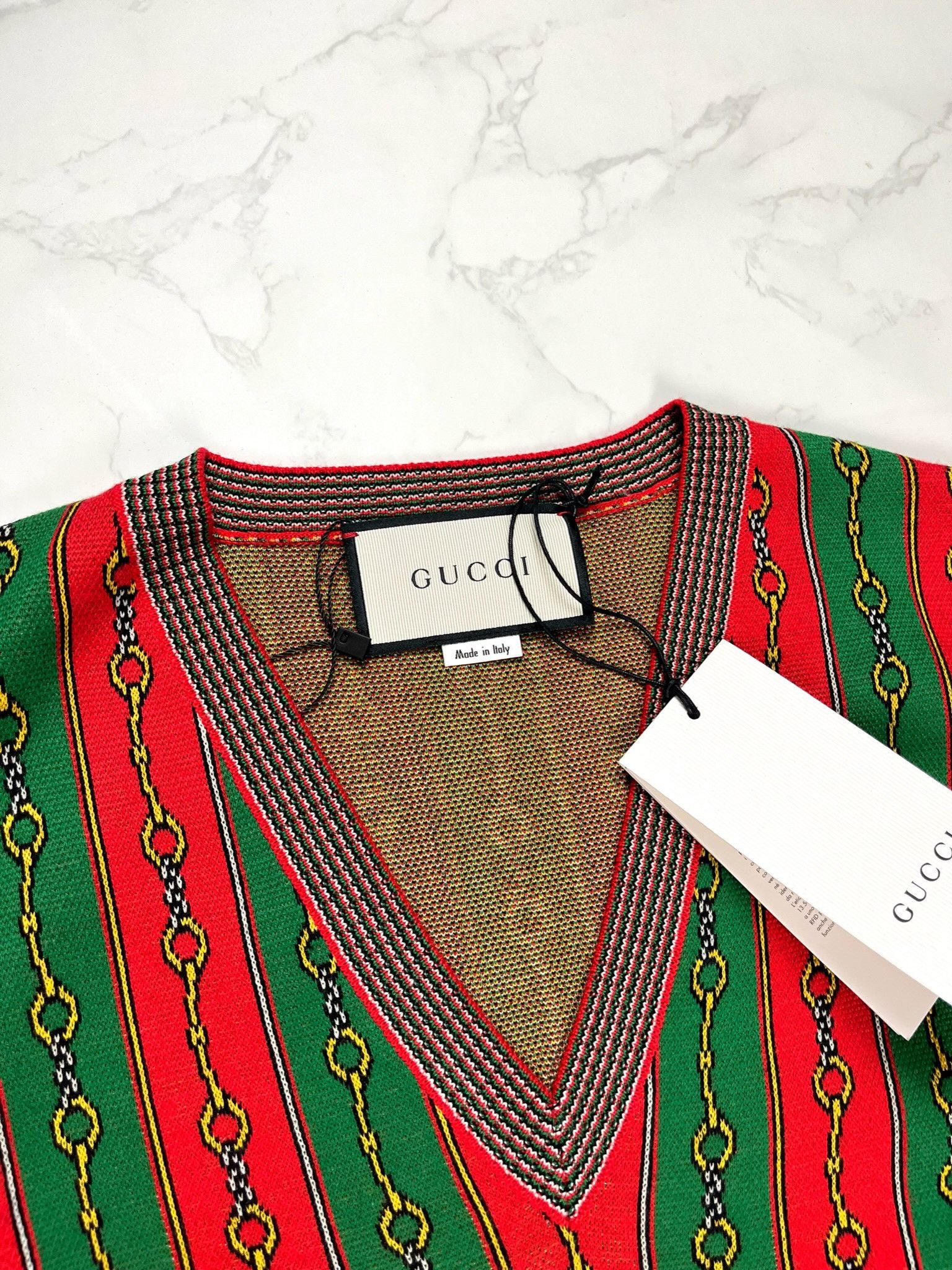 Gucci 🔥70% OFF🔥 [SALE] Gucci V-Neck Cashmere Blend Multi Sweater Size US XS / EU 42 / 0 - 11 Thumbnail