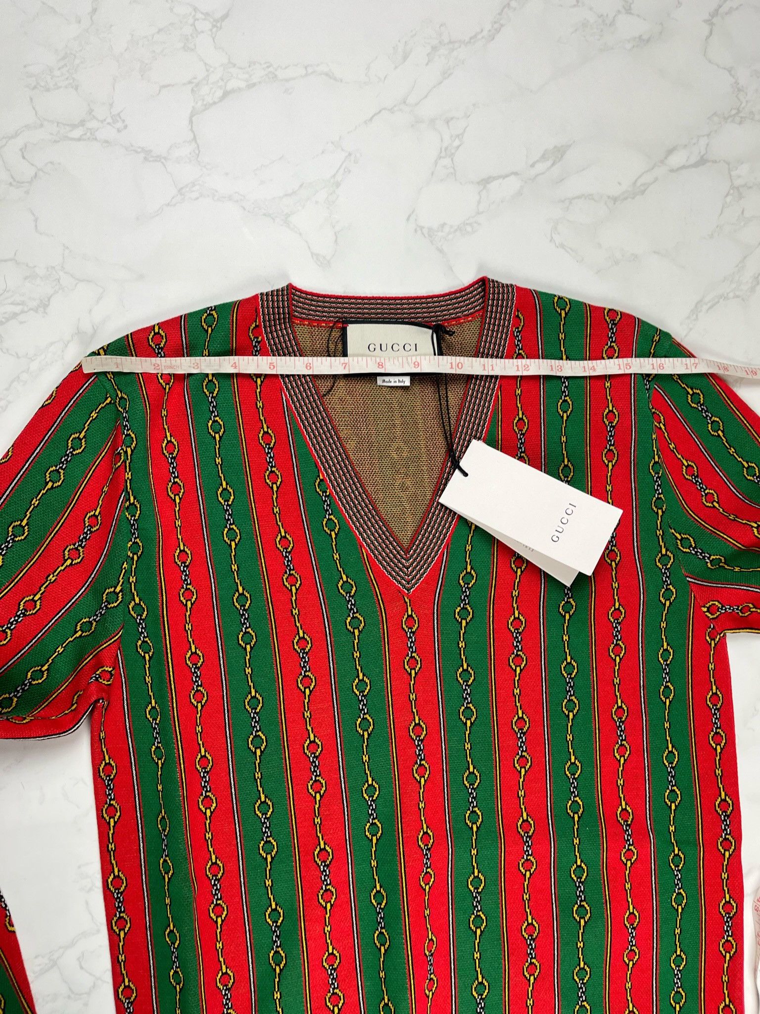 Gucci 🔥70% OFF🔥 [SALE] Gucci V-Neck Cashmere Blend Multi Sweater Size US XS / EU 42 / 0 - 7 Thumbnail