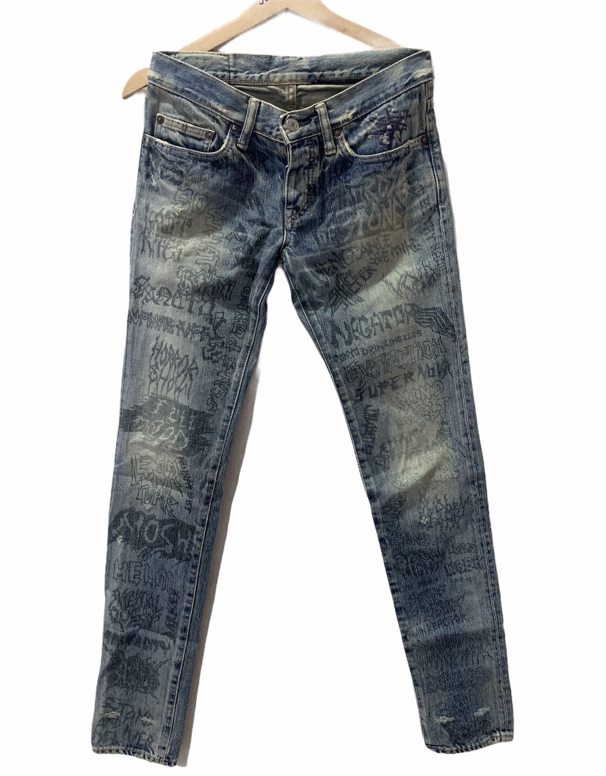 Hysteric Glamour 🔥Rare Full Printed Hysteric Distressed Denim Size US 29 - 3 Thumbnail