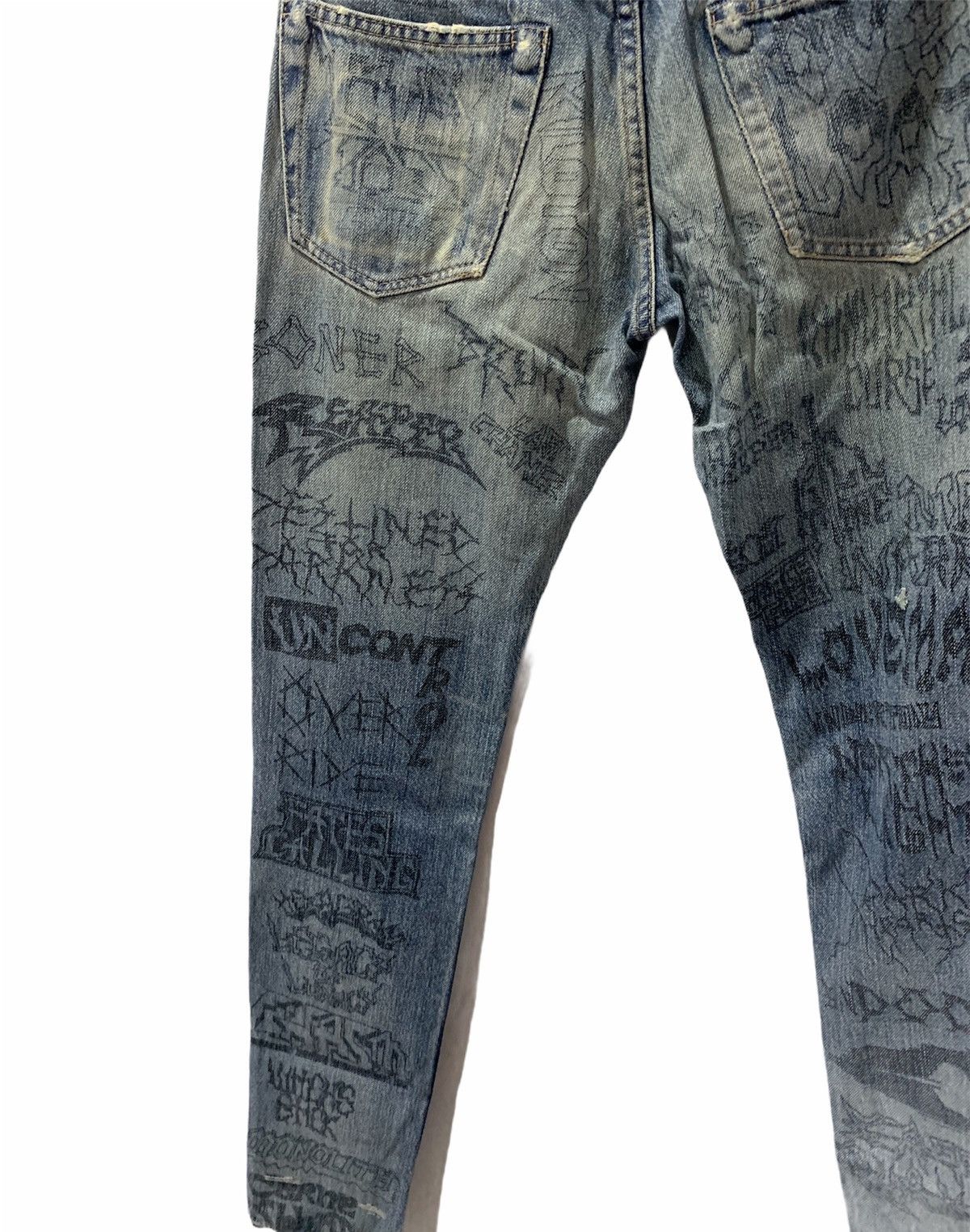 Hysteric Glamour 🔥Rare Full Printed Hysteric Distressed Denim Size US 29 - 9 Thumbnail